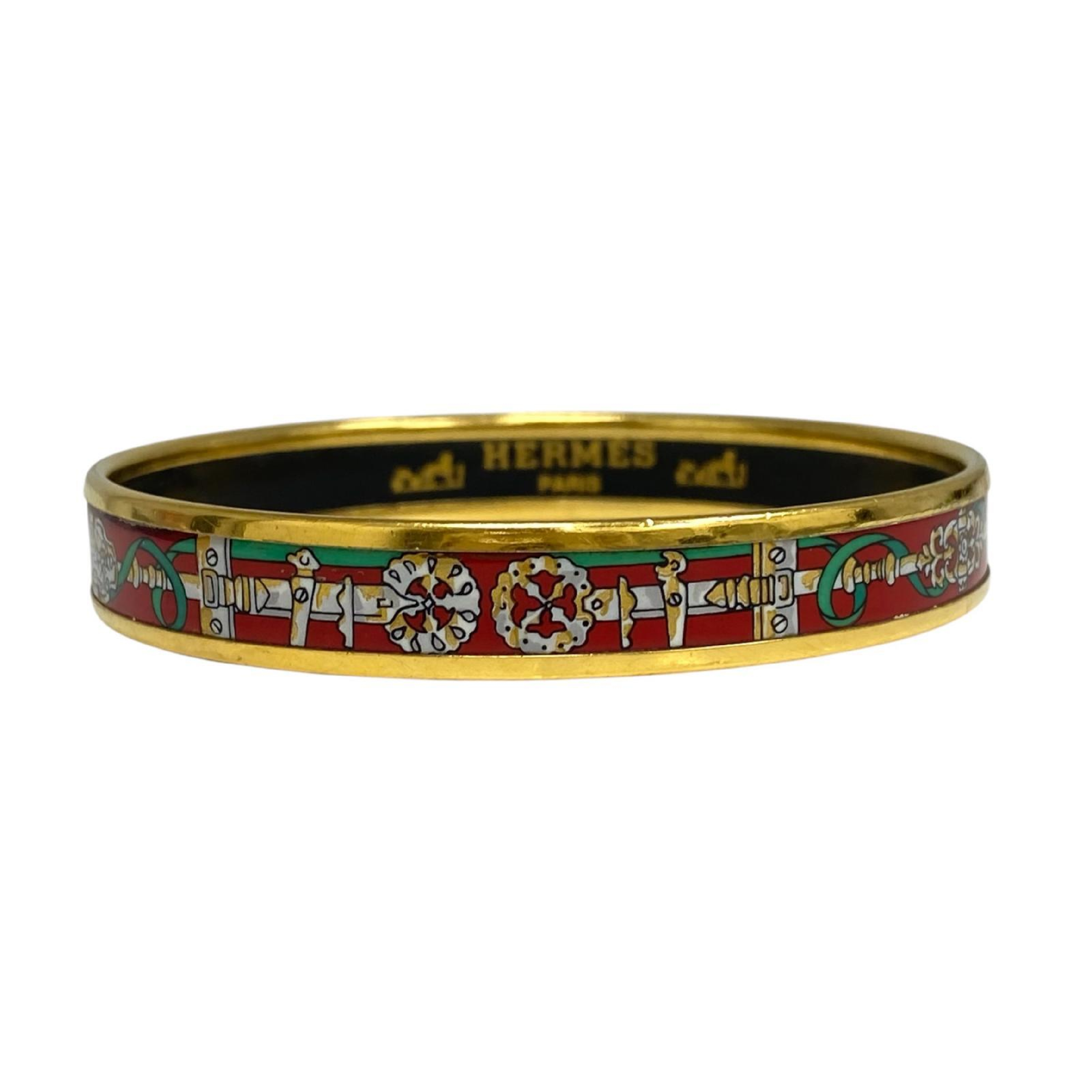 【*Shipped from: Hong Kong*】HERMES ( ) Multicolor Gold Plated Metal Bangle Bracelet/Bangle — view 4
