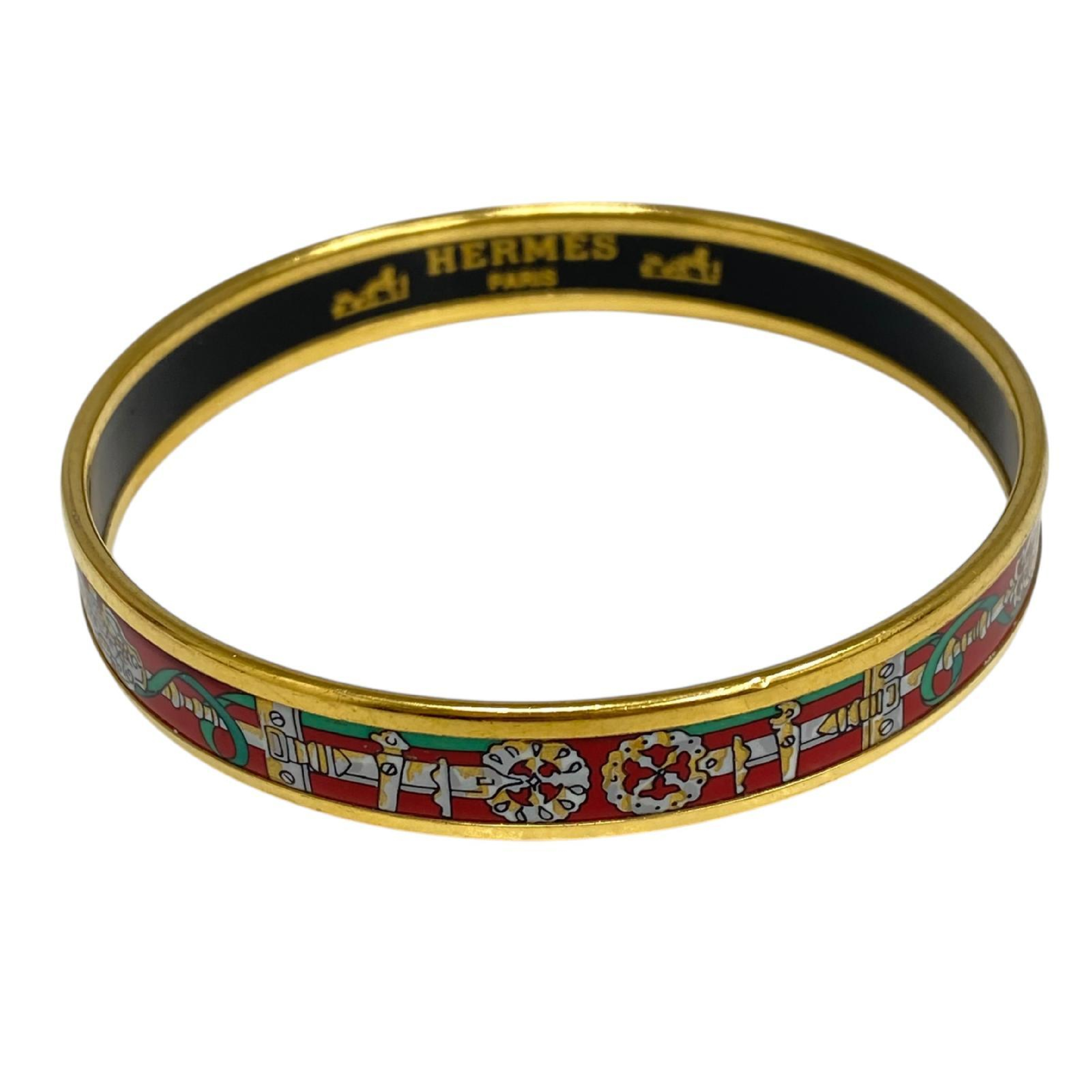 【*Shipped from: Hong Kong*】HERMES ( ) Multicolor Gold Plated Metal Bangle Bracelet/Bangle — view 9