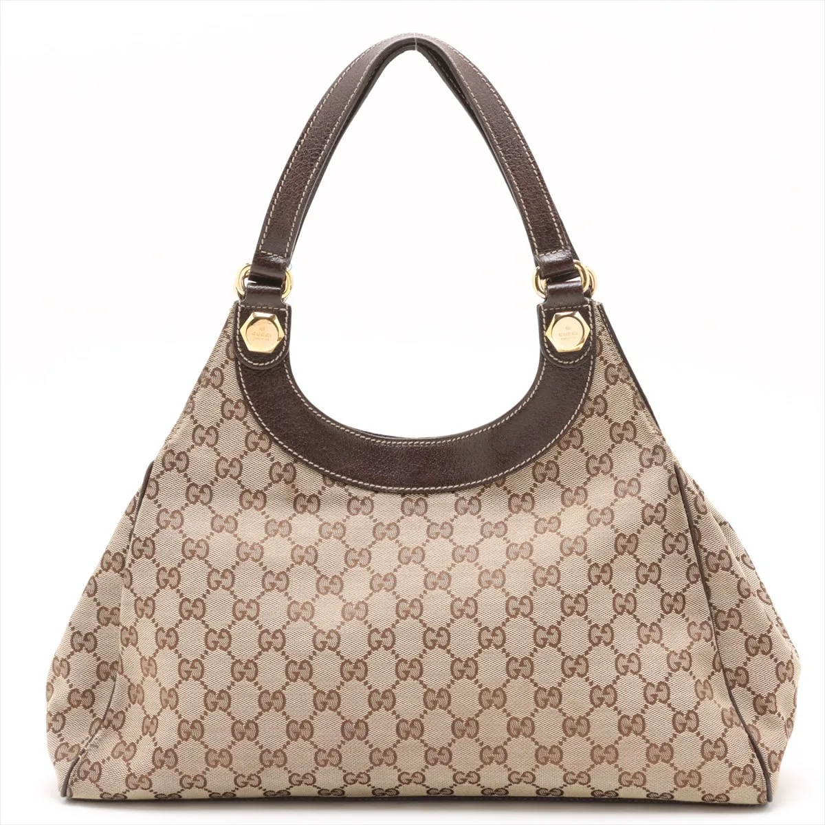 GG Canvas x Leather Shoulder Bag Beige x Brown 154981 — view 2
