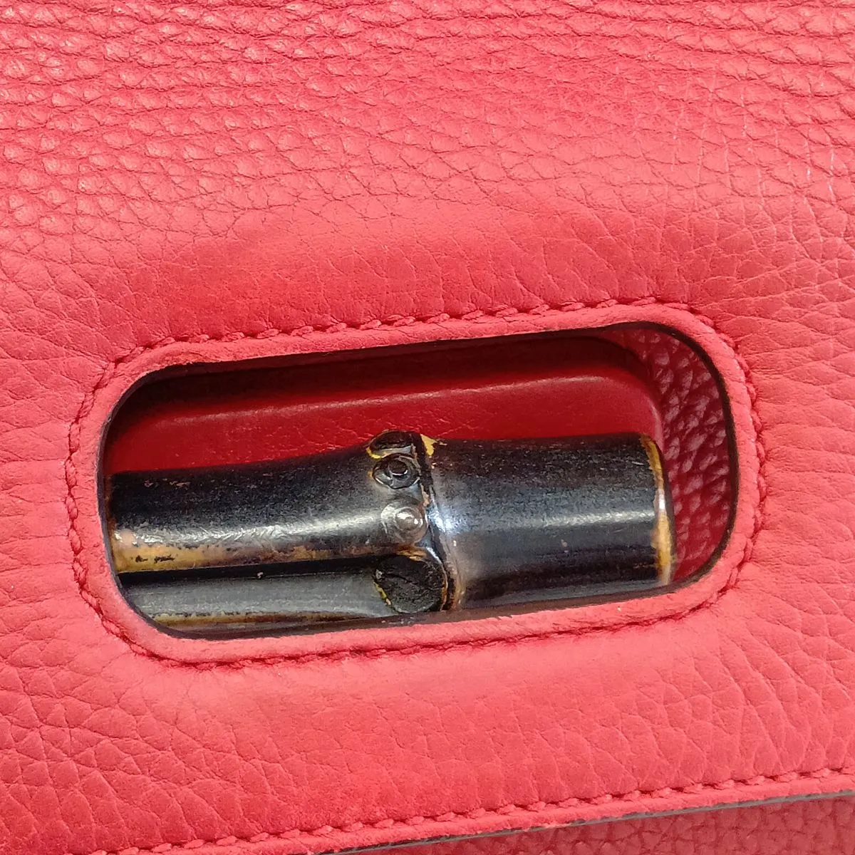 Bamboo Daily 370831 Leather 2-Way Handbag Red — view 12