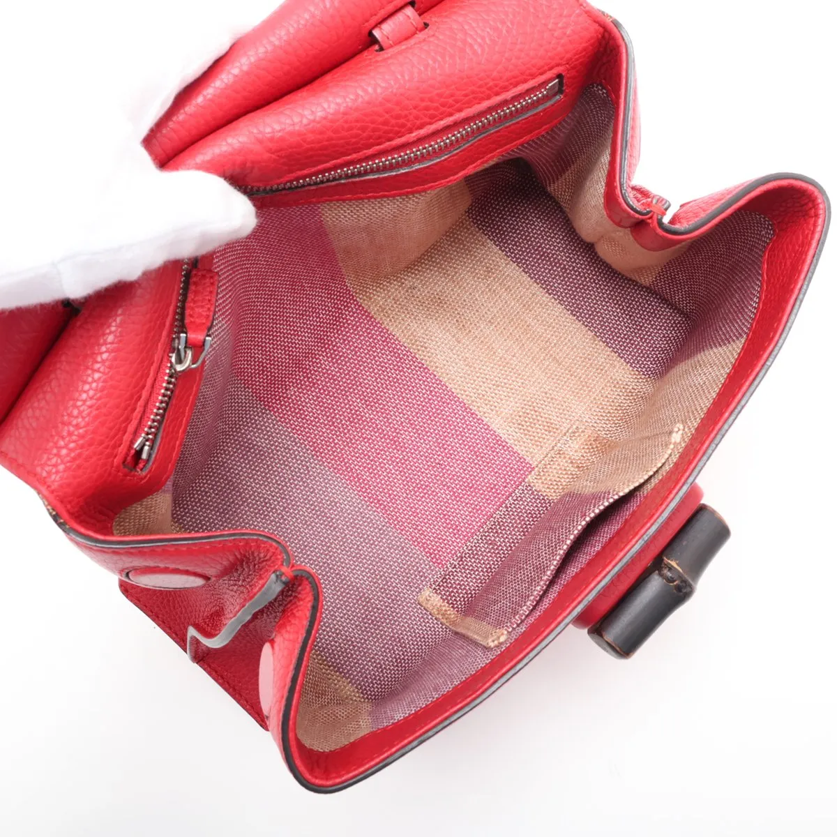 Bamboo Daily 370831 Leather 2-Way Handbag Red — view 8