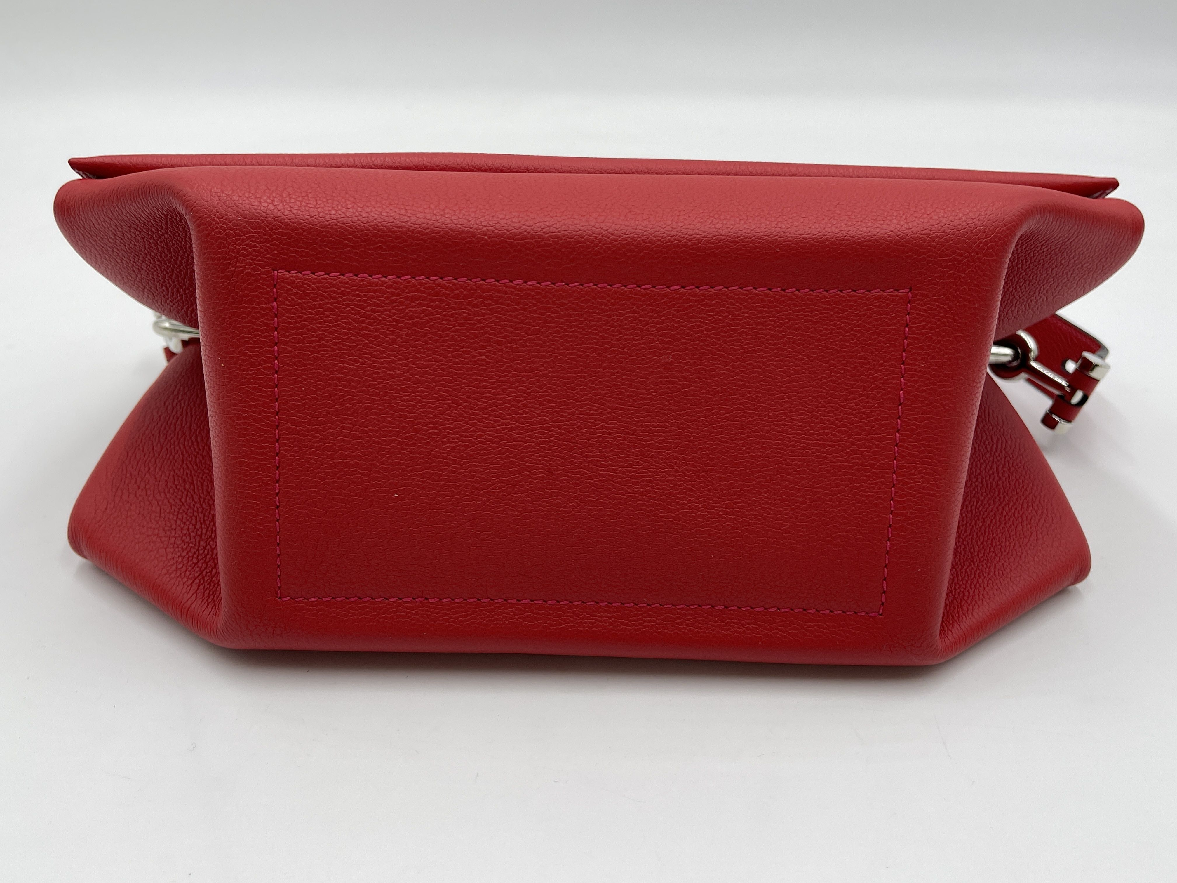 Opli 28 Taurillon Novillo Geranium x Rose Azalea Silver Hardware A: 2017 Shoulder Bag — view 6