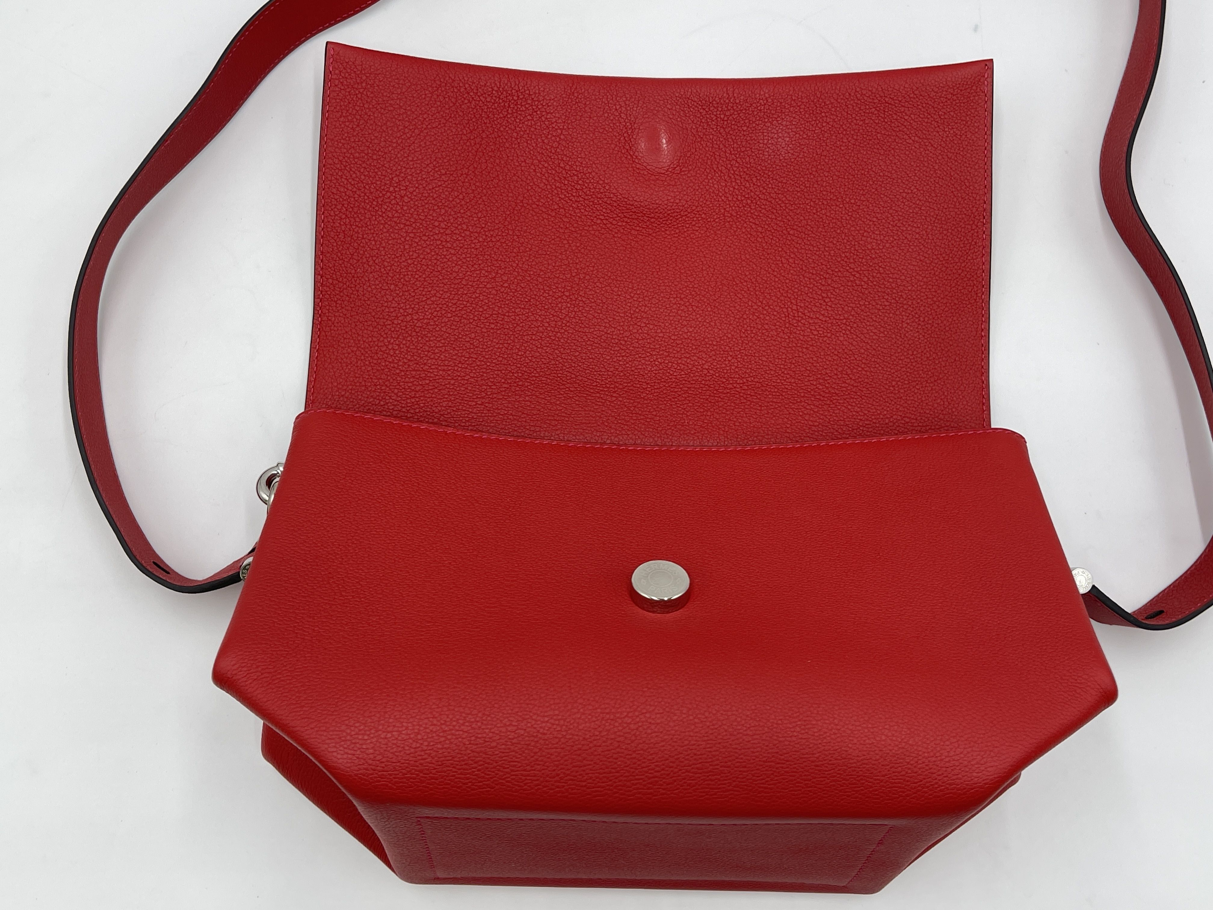 Opli 28 Taurillon Novillo Geranium x Rose Azalea Silver Hardware A: 2017 Shoulder Bag — view 7