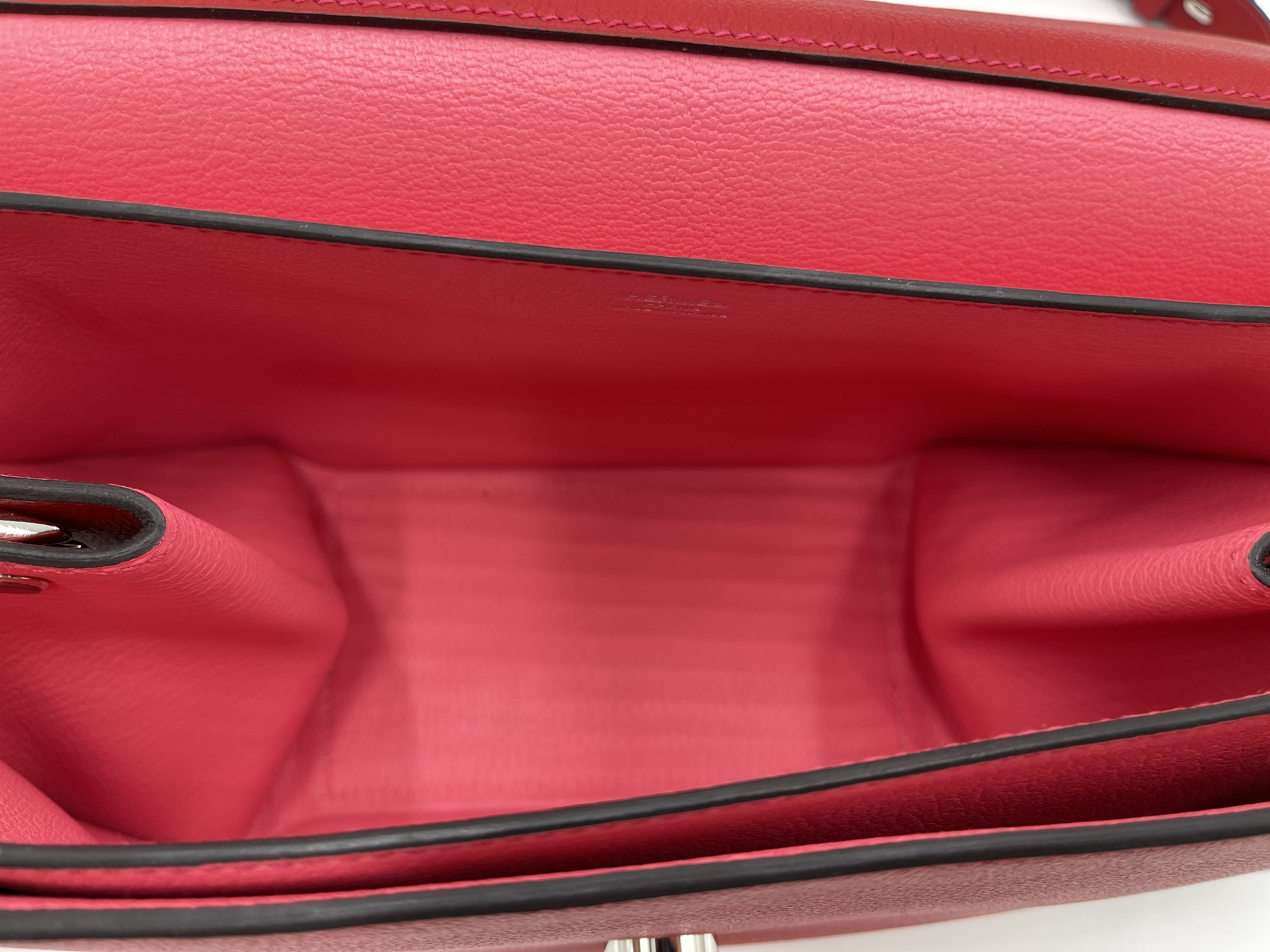 Opli 28 Taurillon Novillo Geranium x Rose Azalea Silver Hardware A: 2017 Shoulder Bag — view 9