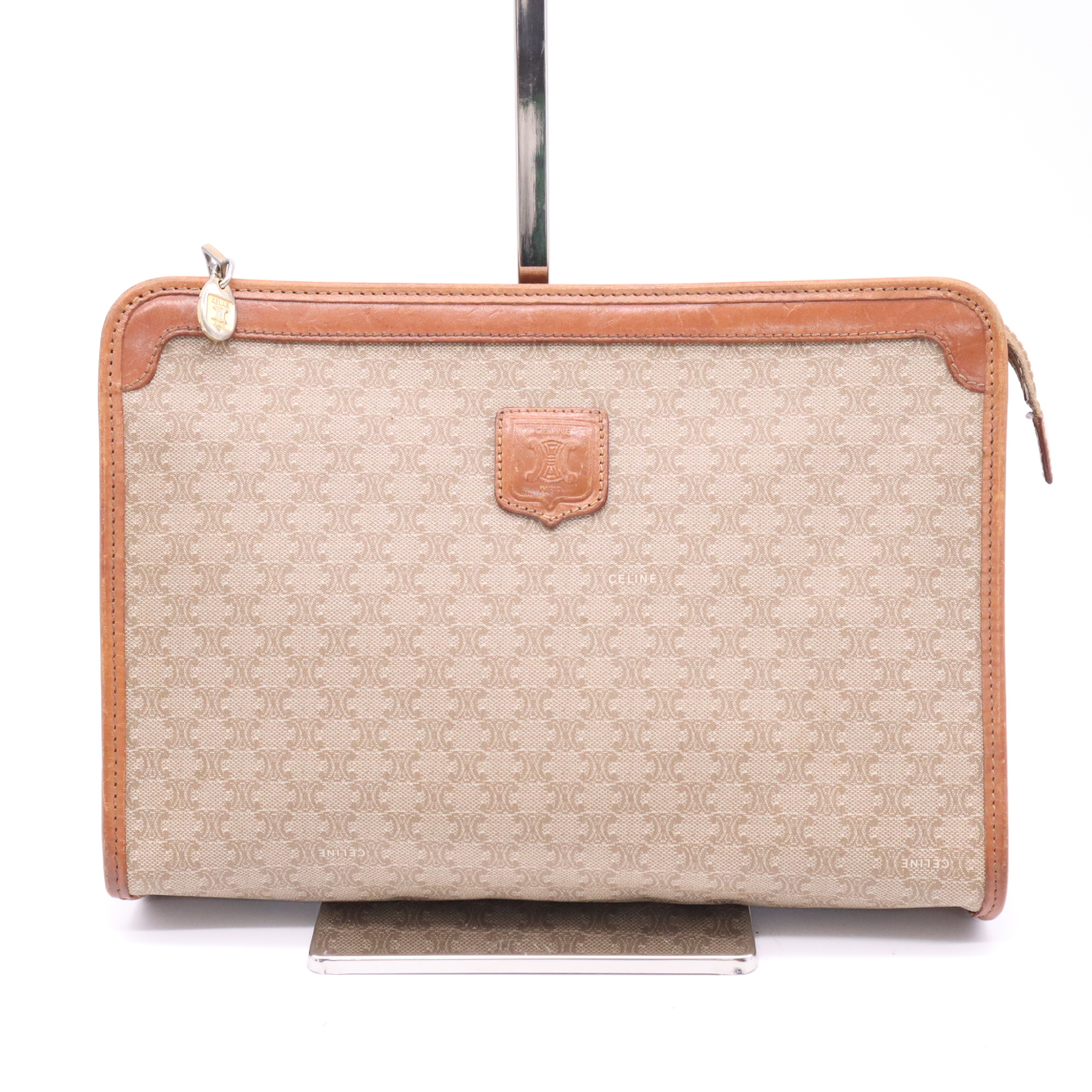 Macadam Leather Second Bag, Brown Second Bag