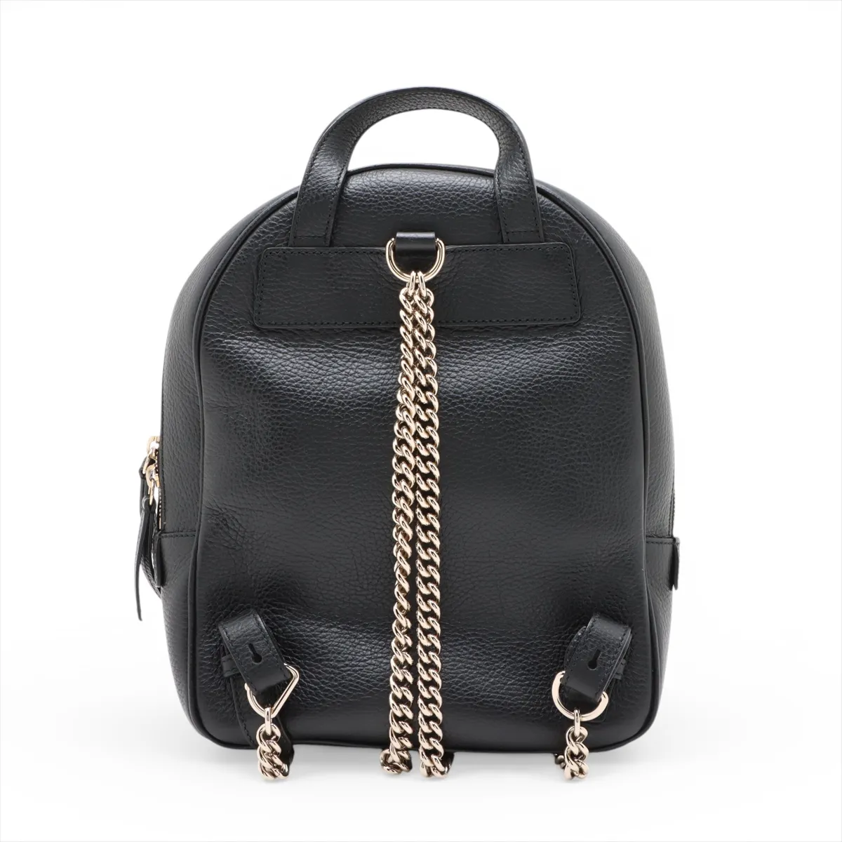 Interlocking G Leather Backpack/Rucksack, Black 536192 — view 2