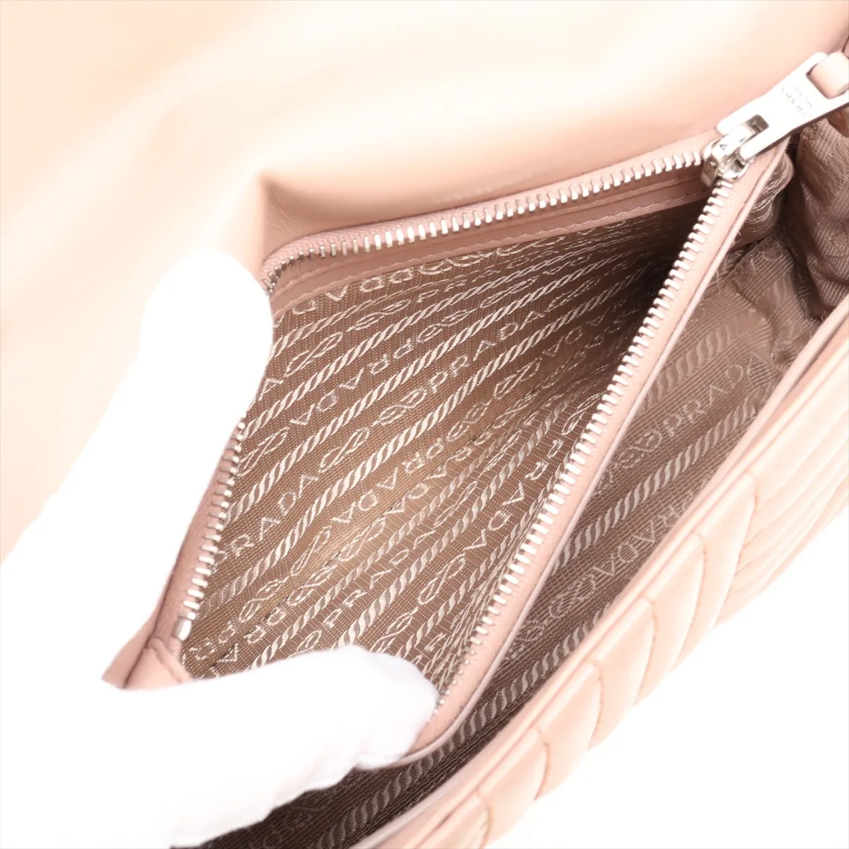 Diagram Leather Chain Shoulder Bag Pink — view 7
