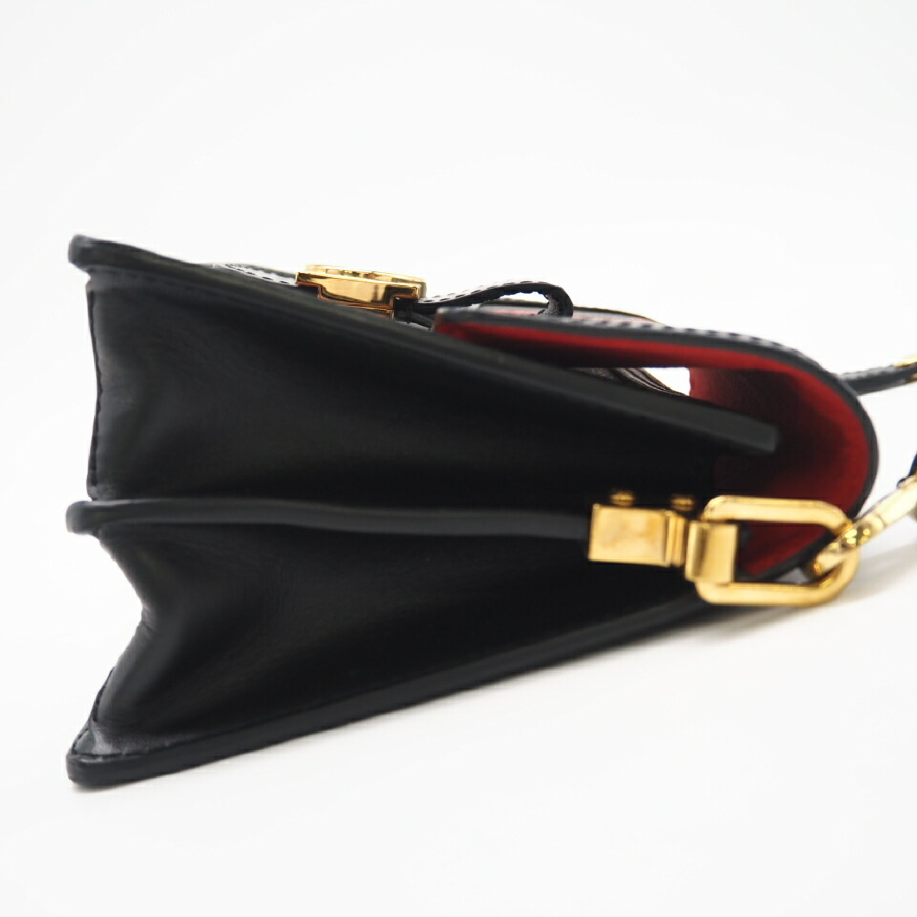 M45889 Dauphine MINI Fall in Love Brown Red Shoulder Bag with Shoulder Strap and Dust Bag — view 4