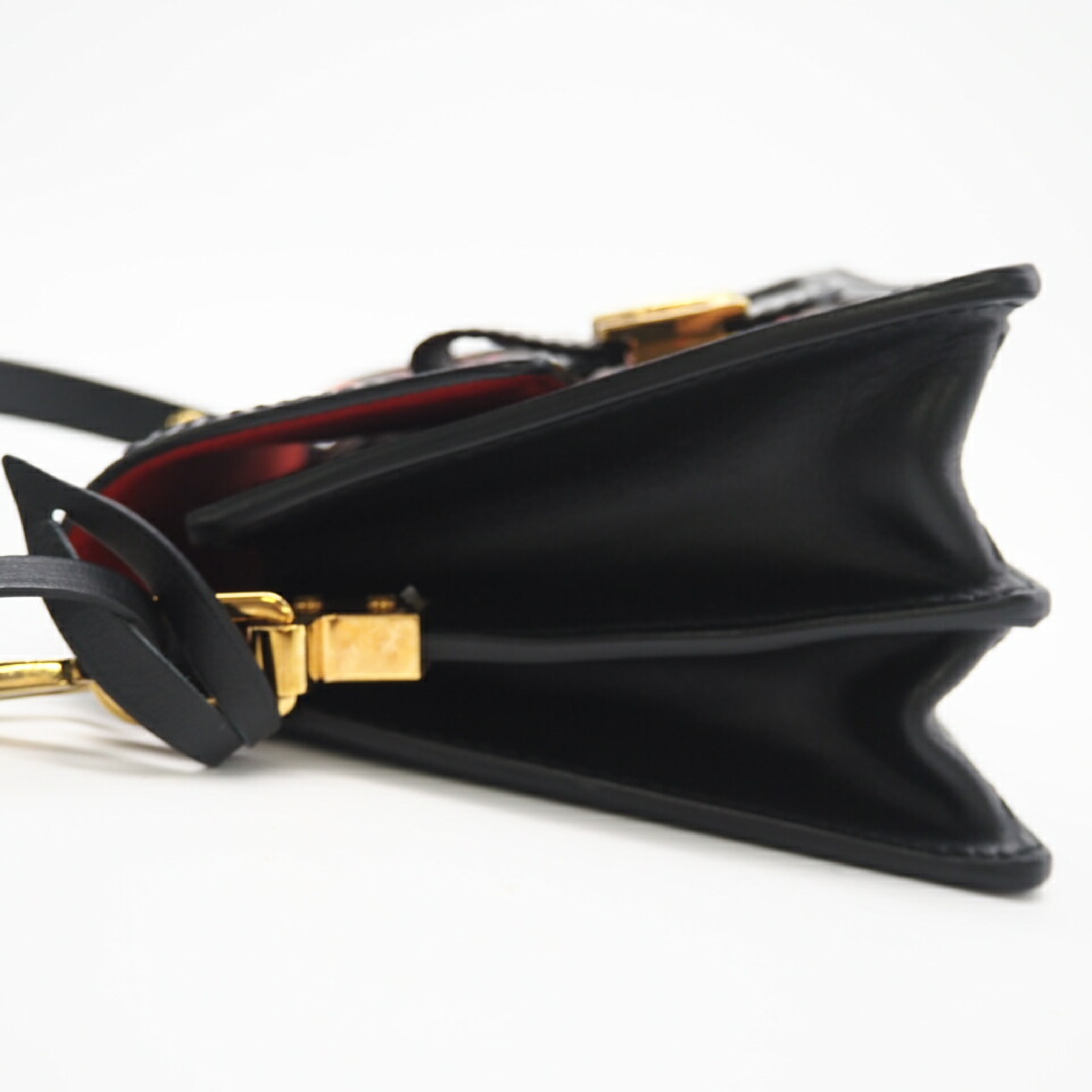 M45889 Dauphine MINI Fall in Love Brown Red Shoulder Bag with Shoulder Strap and Dust Bag — view 5