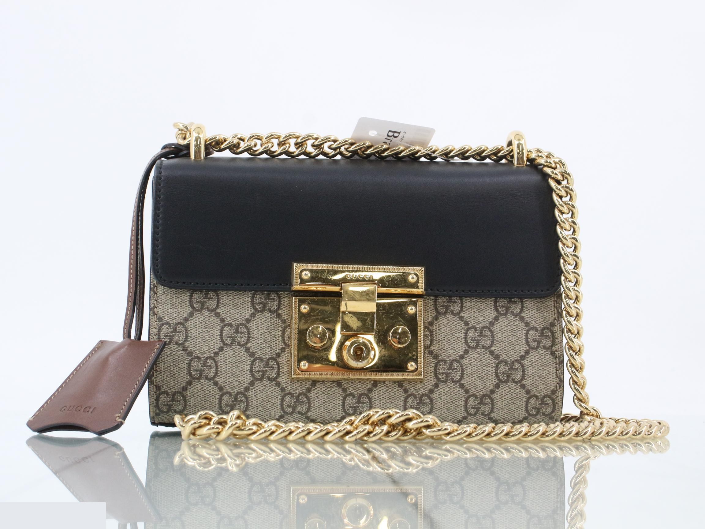 Padlock GG Supreme Leather Chain Shoulder Bag