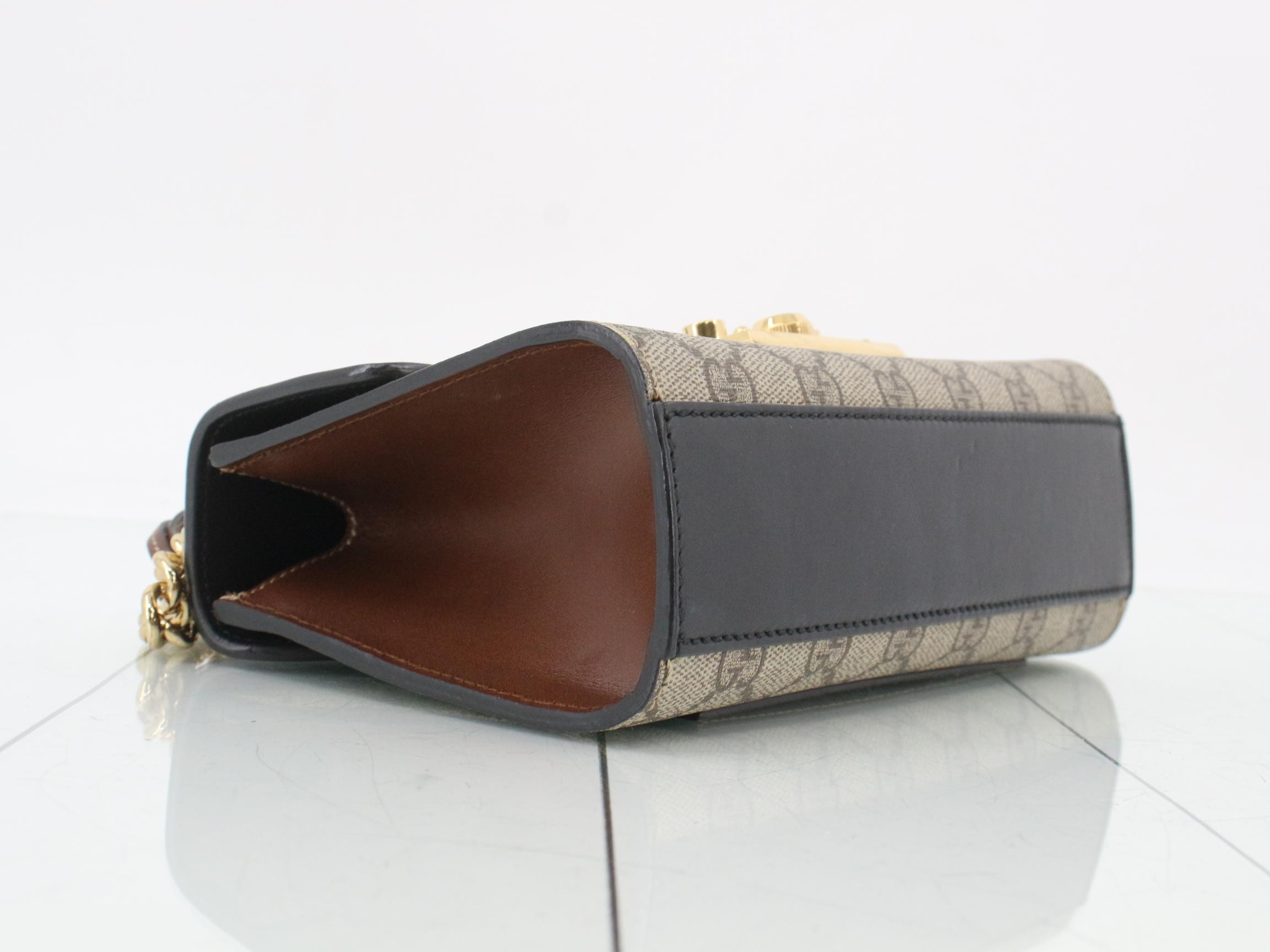 Padlock GG Supreme Leather Chain Shoulder Bag — view 5