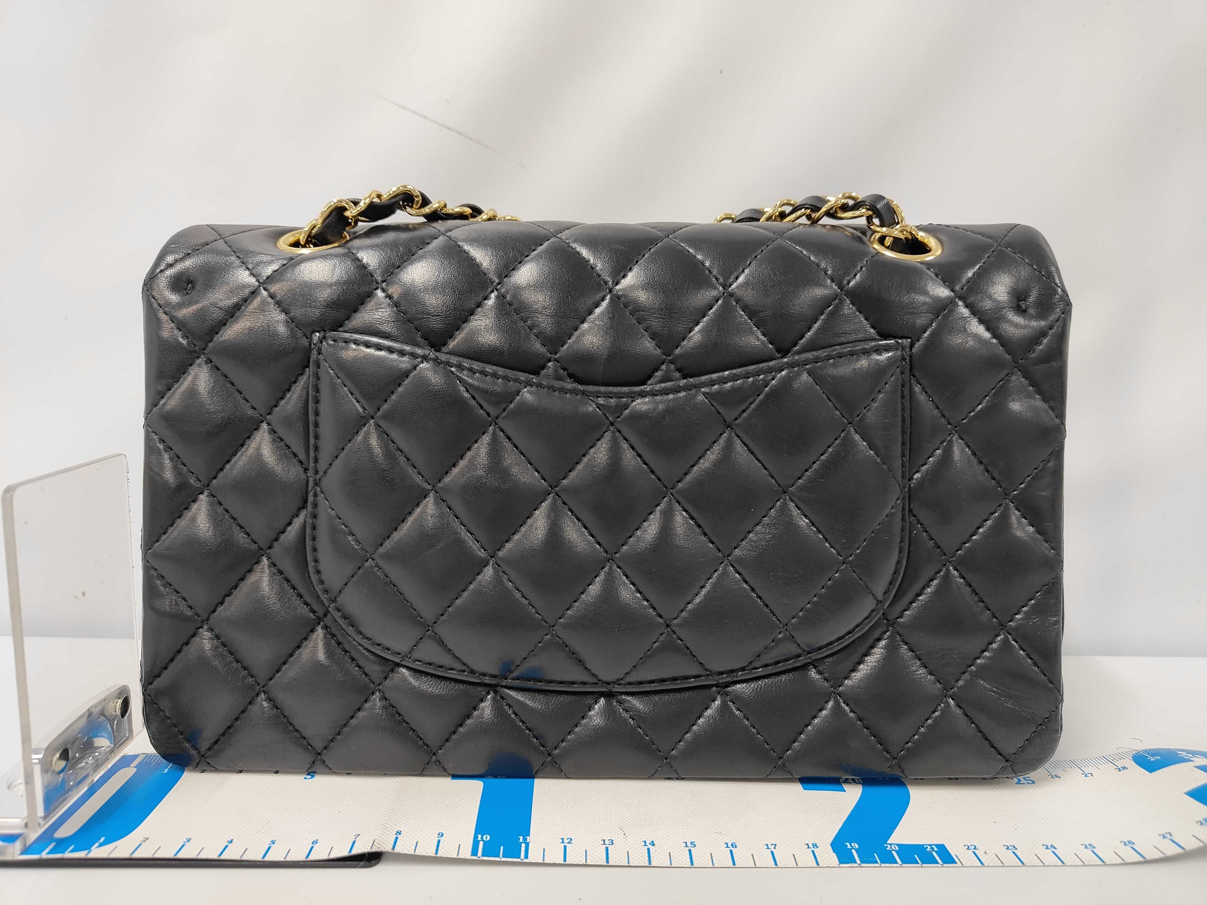 W-Flap 25 Chain Shoulder Bag, Matelassé Lambskin, Black GP Shoulder Bag — view 2