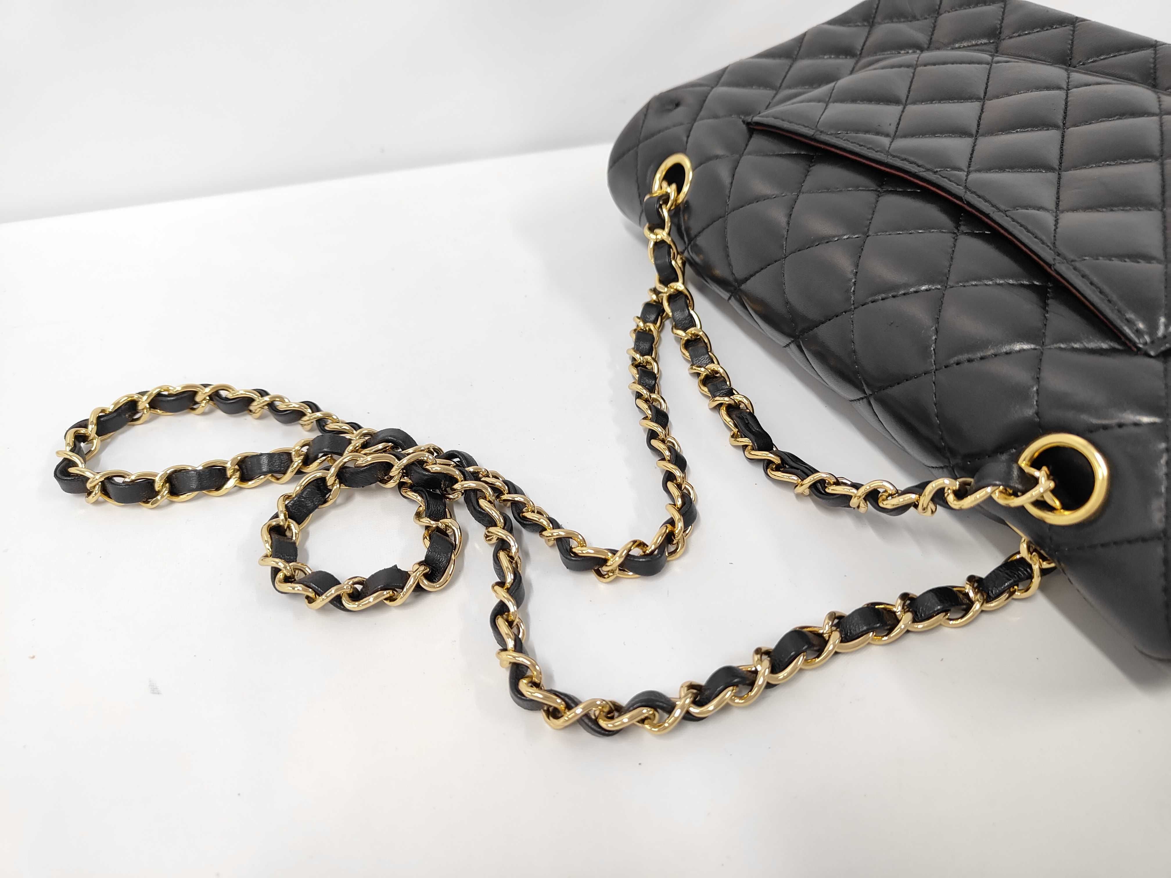 W-Flap 25 Chain Shoulder Bag, Matelassé Lambskin, Black GP Shoulder Bag — view 5
