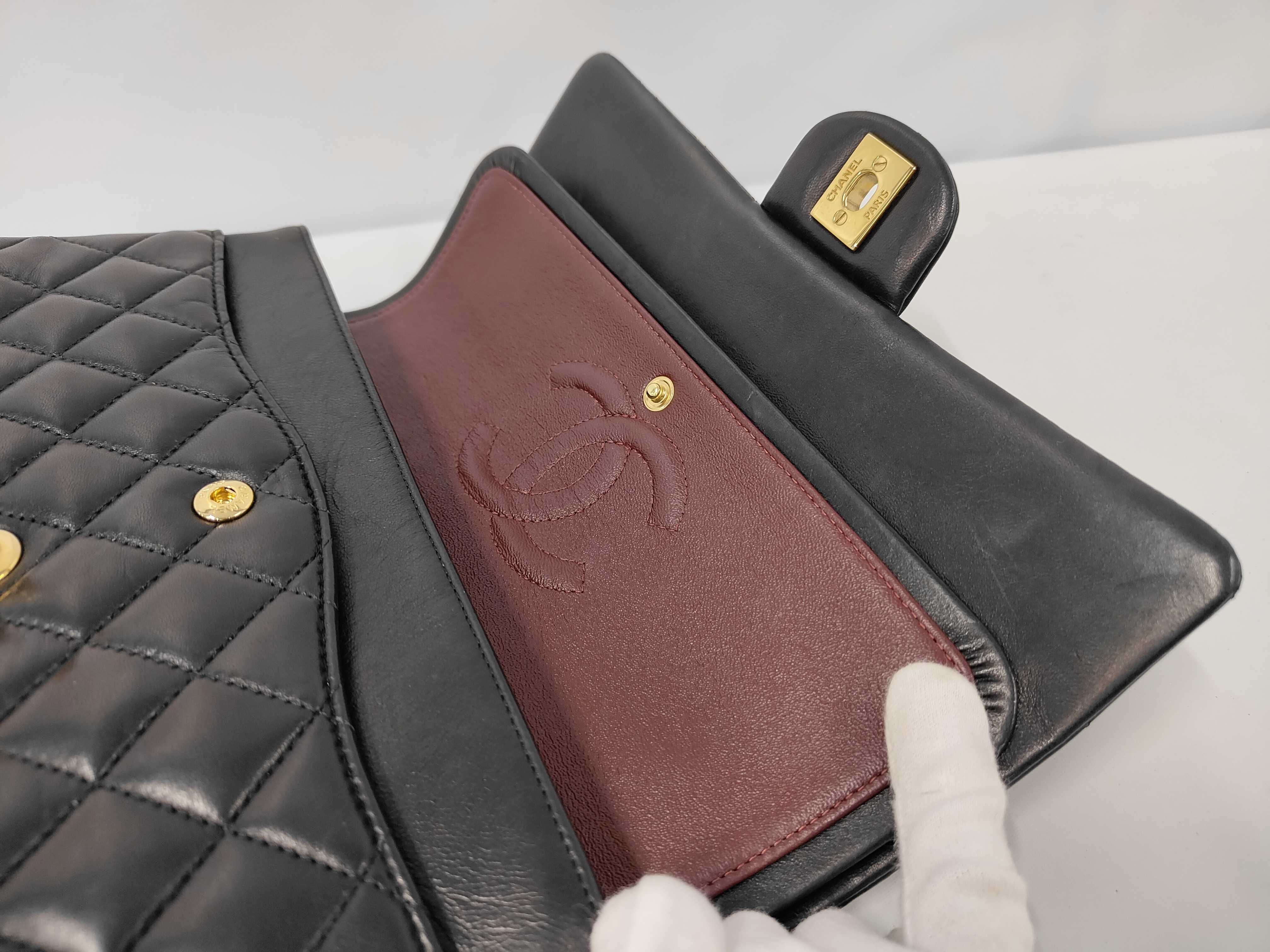 W-Flap 25 Chain Shoulder Bag, Matelassé Lambskin, Black GP Shoulder Bag — view 7