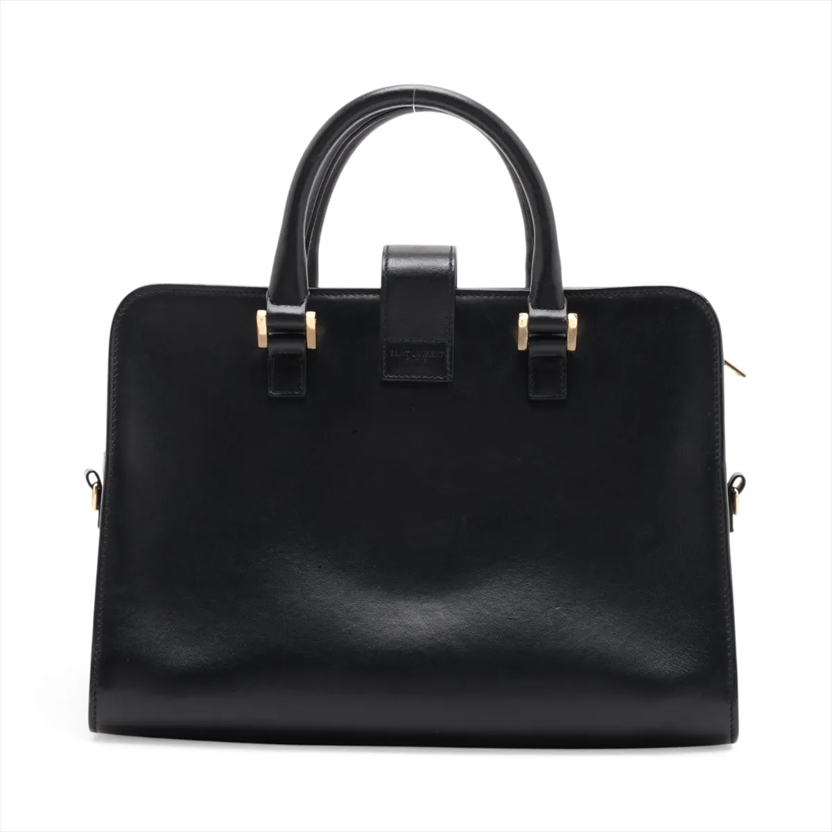 Small Cabas 472469 Leather 2-Way Handbag, Black — view 2