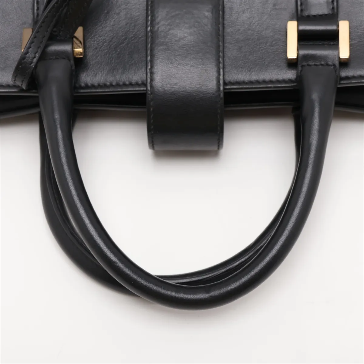 Small Cabas 472469 Leather 2-Way Handbag, Black — view 5
