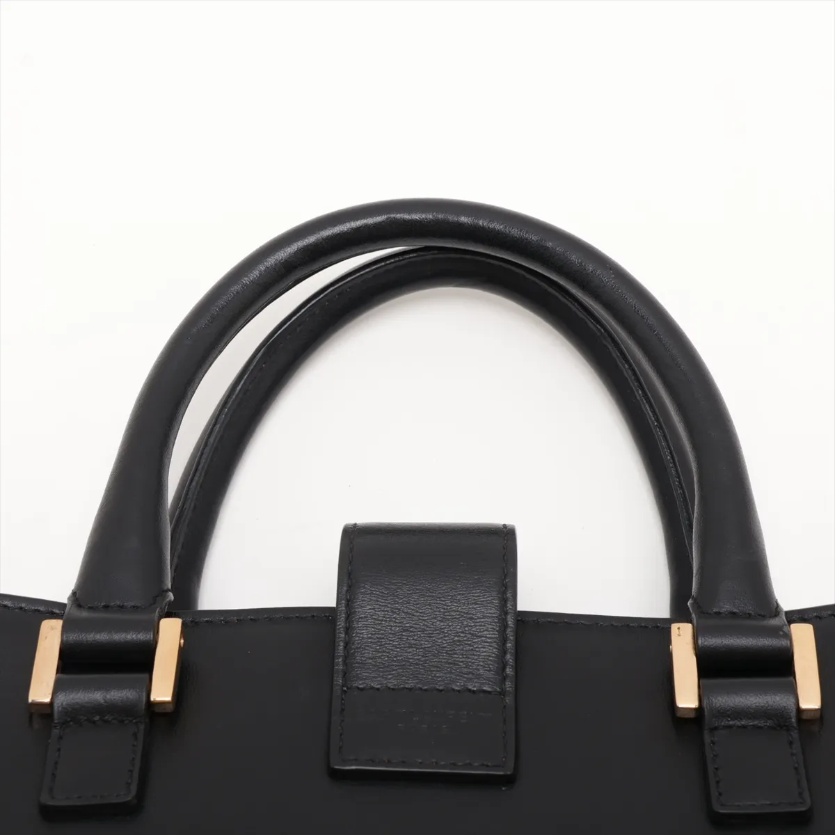 Small Cabas 472469 Leather 2-Way Handbag, Black — view 6