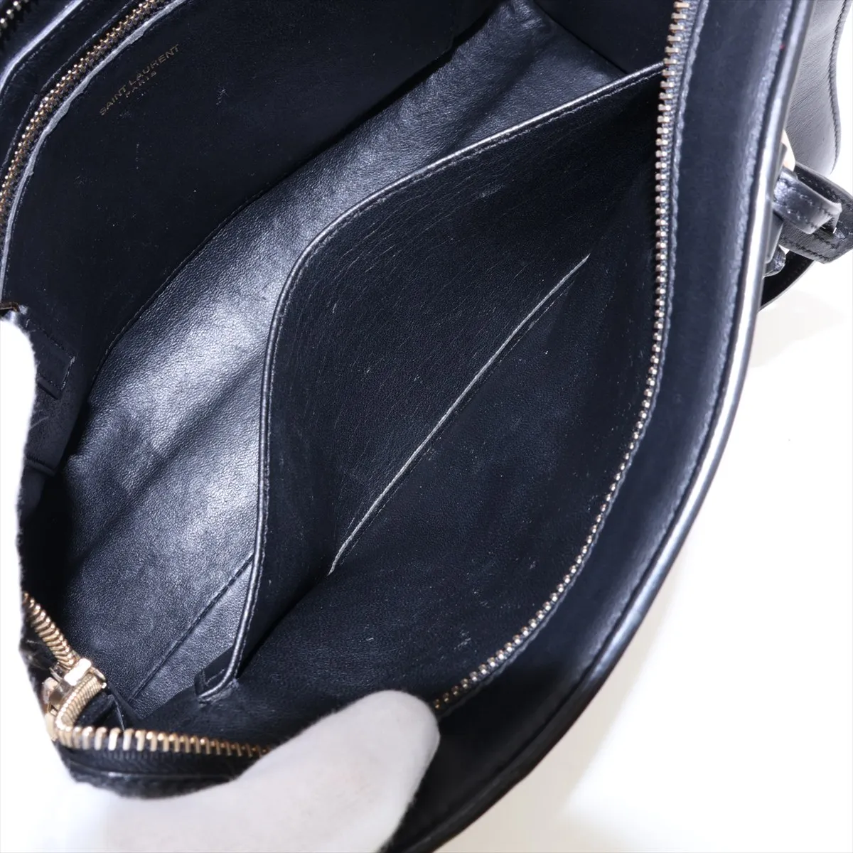 Small Cabas 472469 Leather 2-Way Handbag, Black — view 10