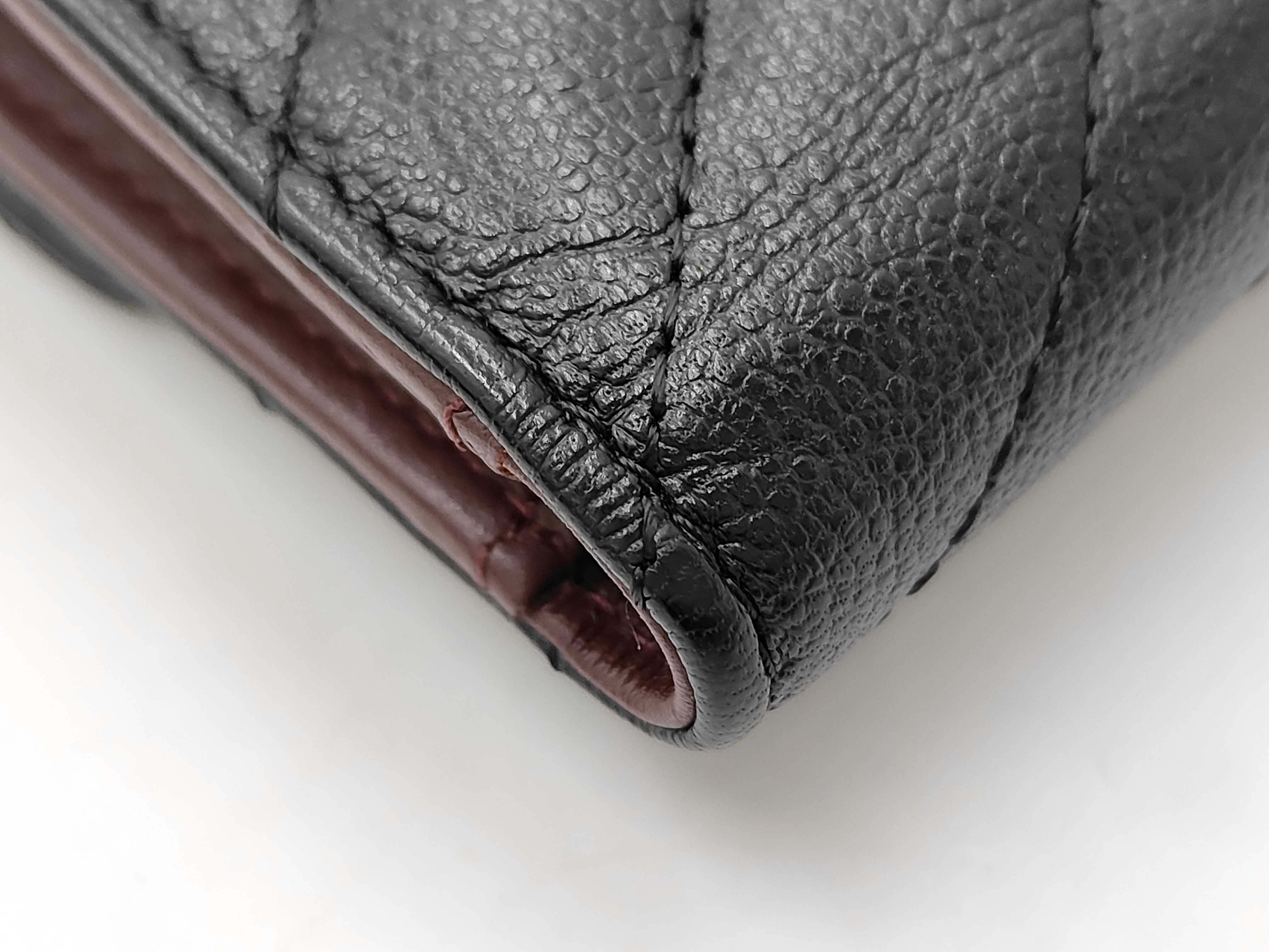 wallet, chevron caviar leather, Coco mark, black, complete with accessories. — view 3