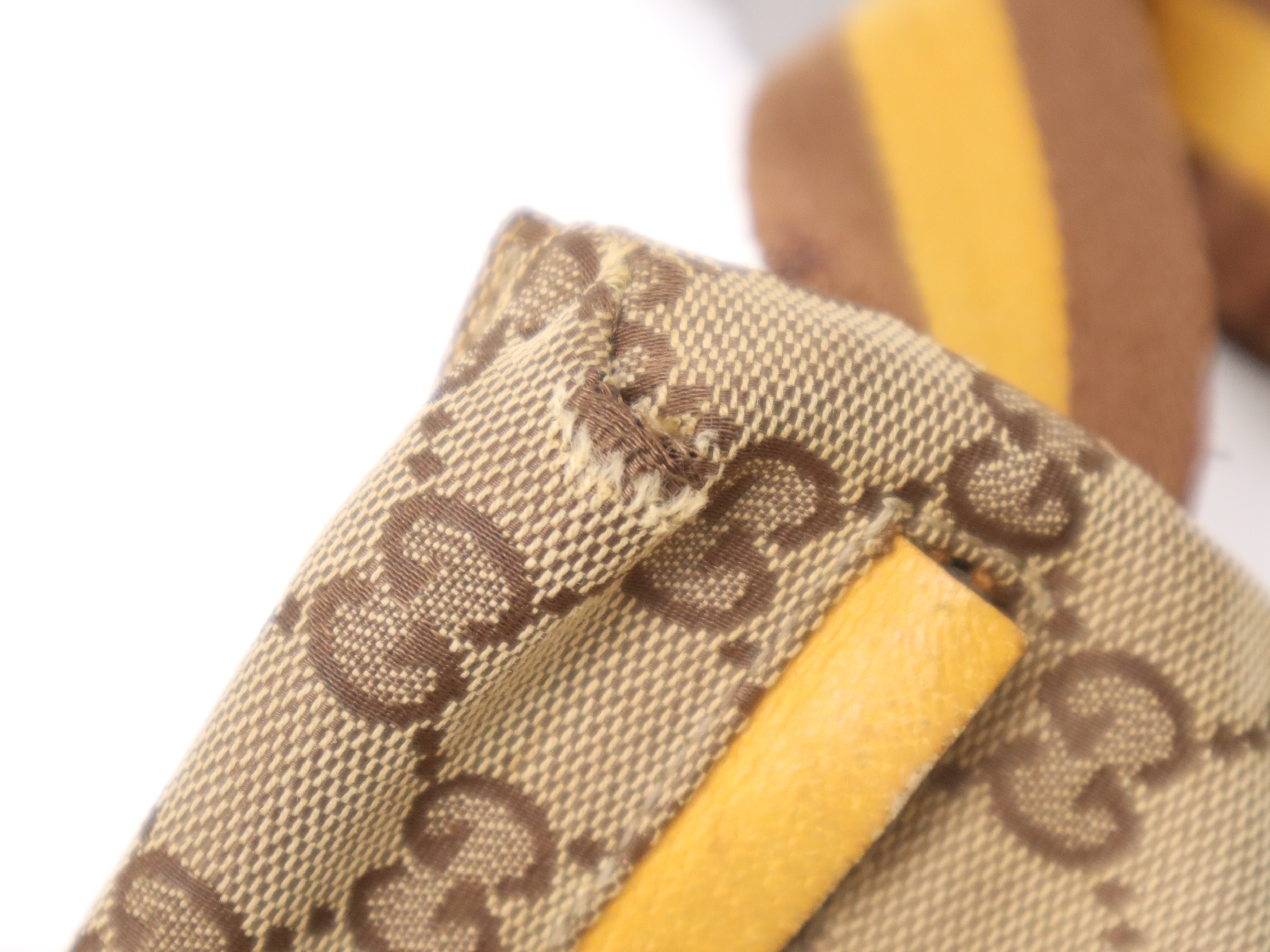 23566GG Canvas/Leather Body Bag with Double Pockets, Beige — view 10