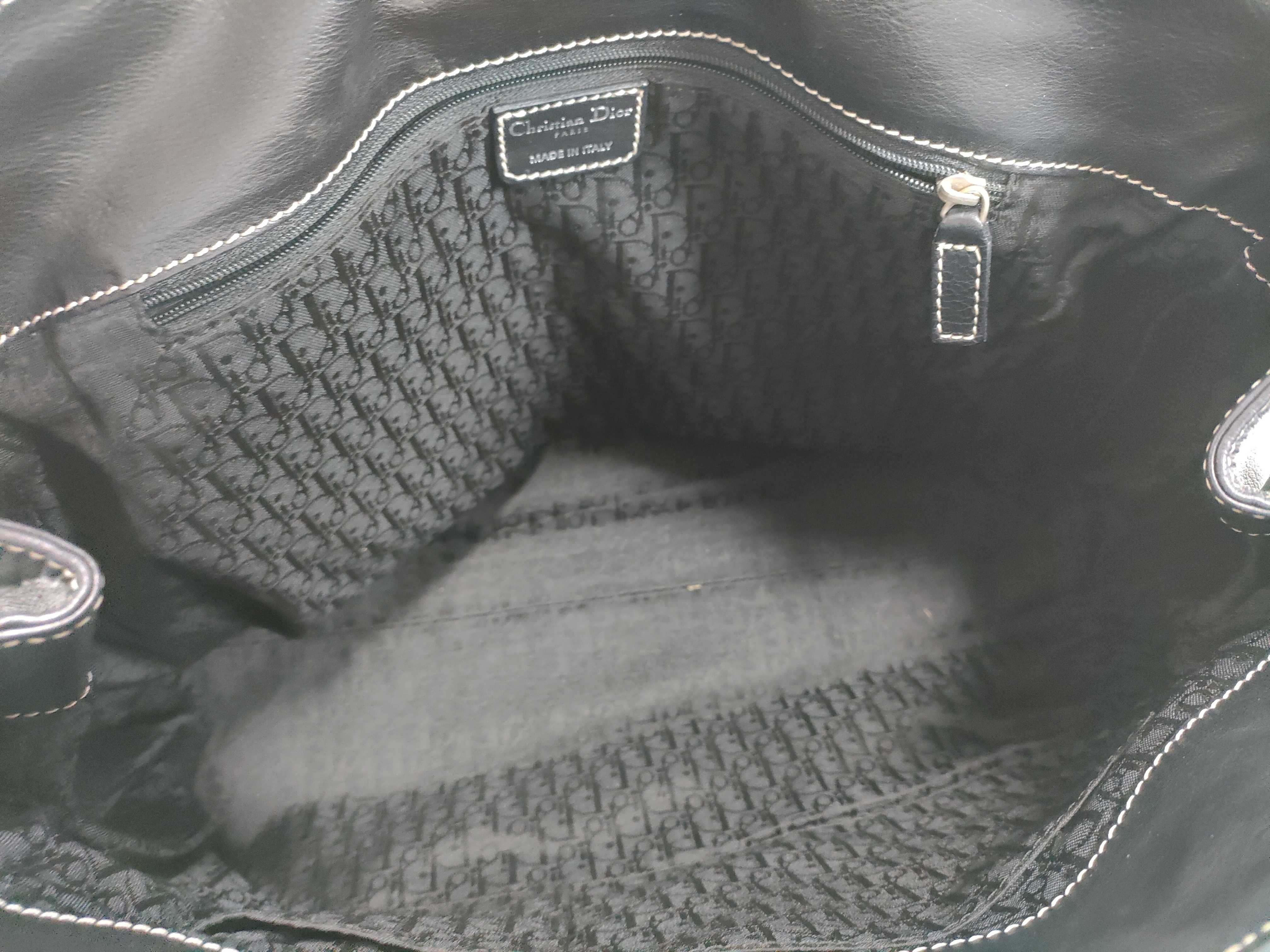 CD logo shoulder bag, black tote bag — view 9
