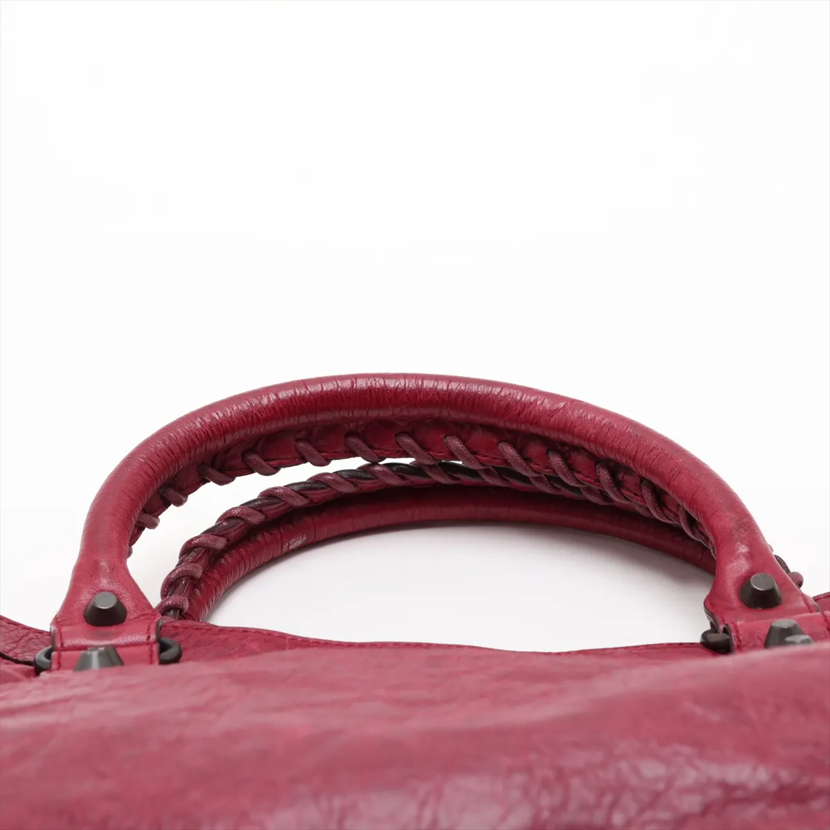 The City 115748 Leather 2-Way Handbag, Red, with Mirror — view 6