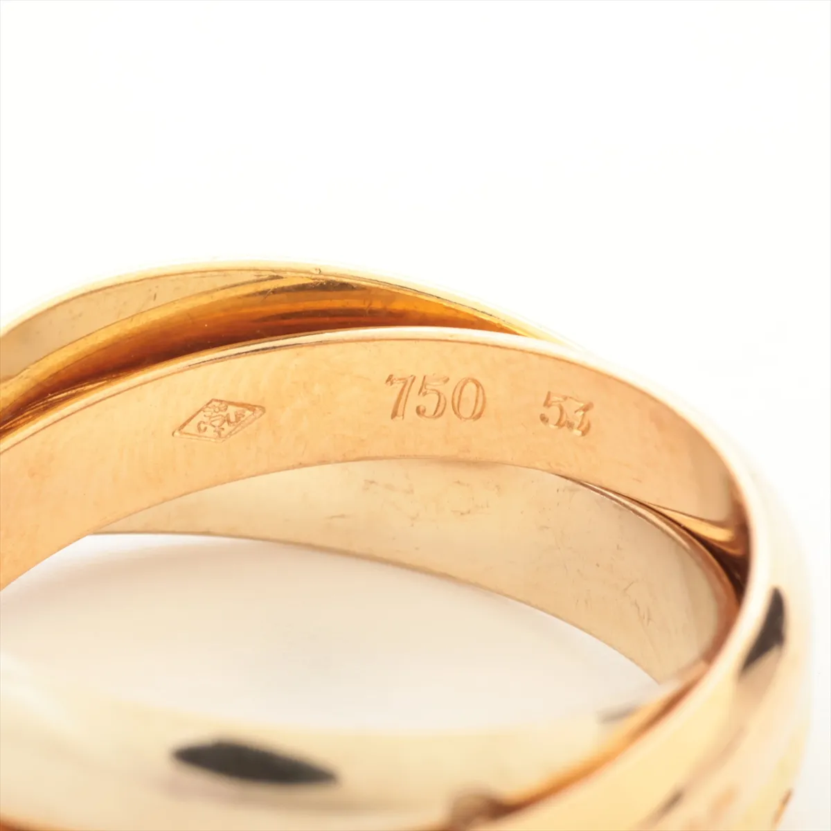 Trinity Ring 750 (Yellow Gold x Pink Gold x White Gold) 8.4g Size 53 A3O54W — view 3