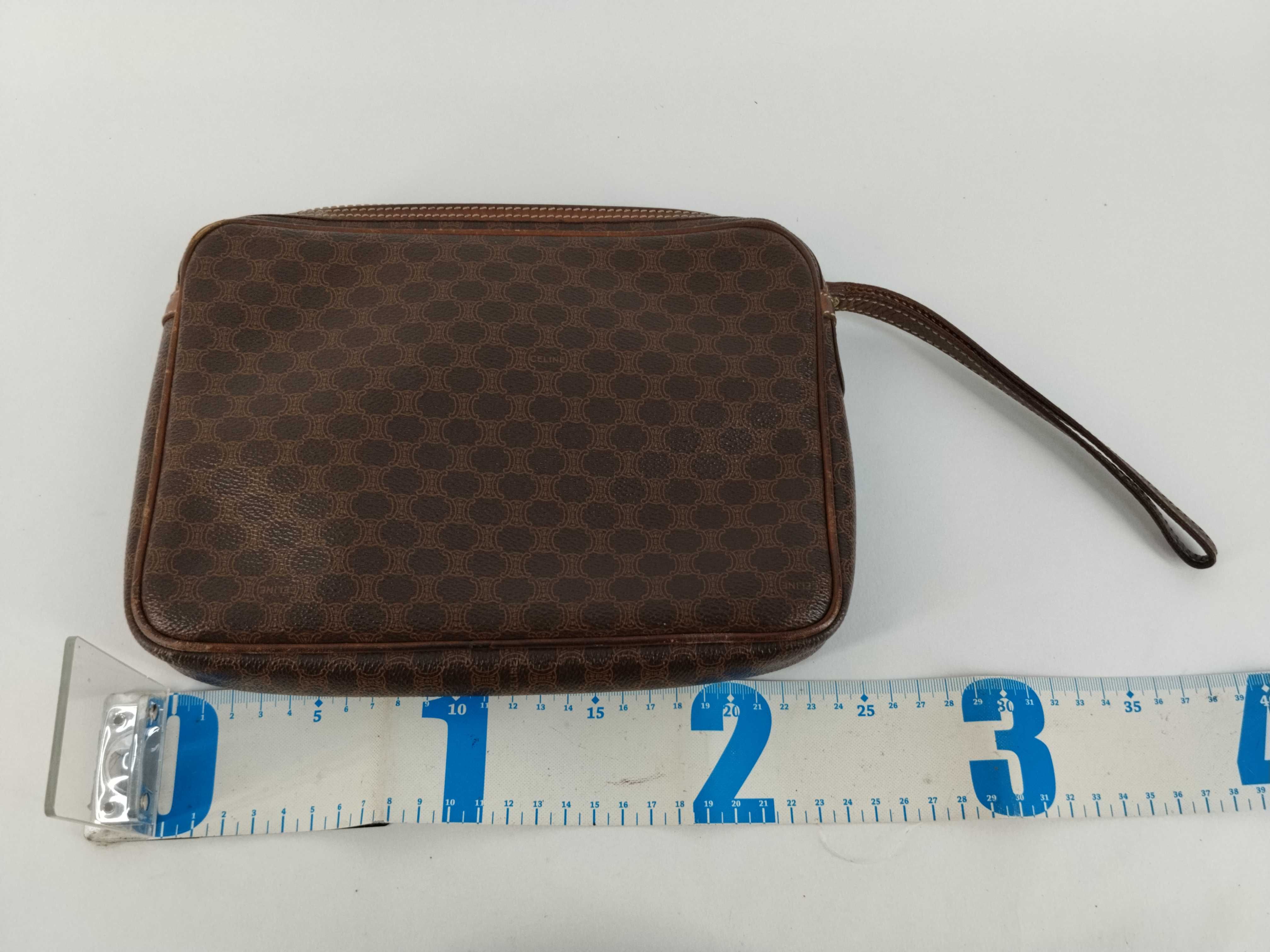 Clutch Bag, Macadam Pattern, Brown Clutch Bag — view 2