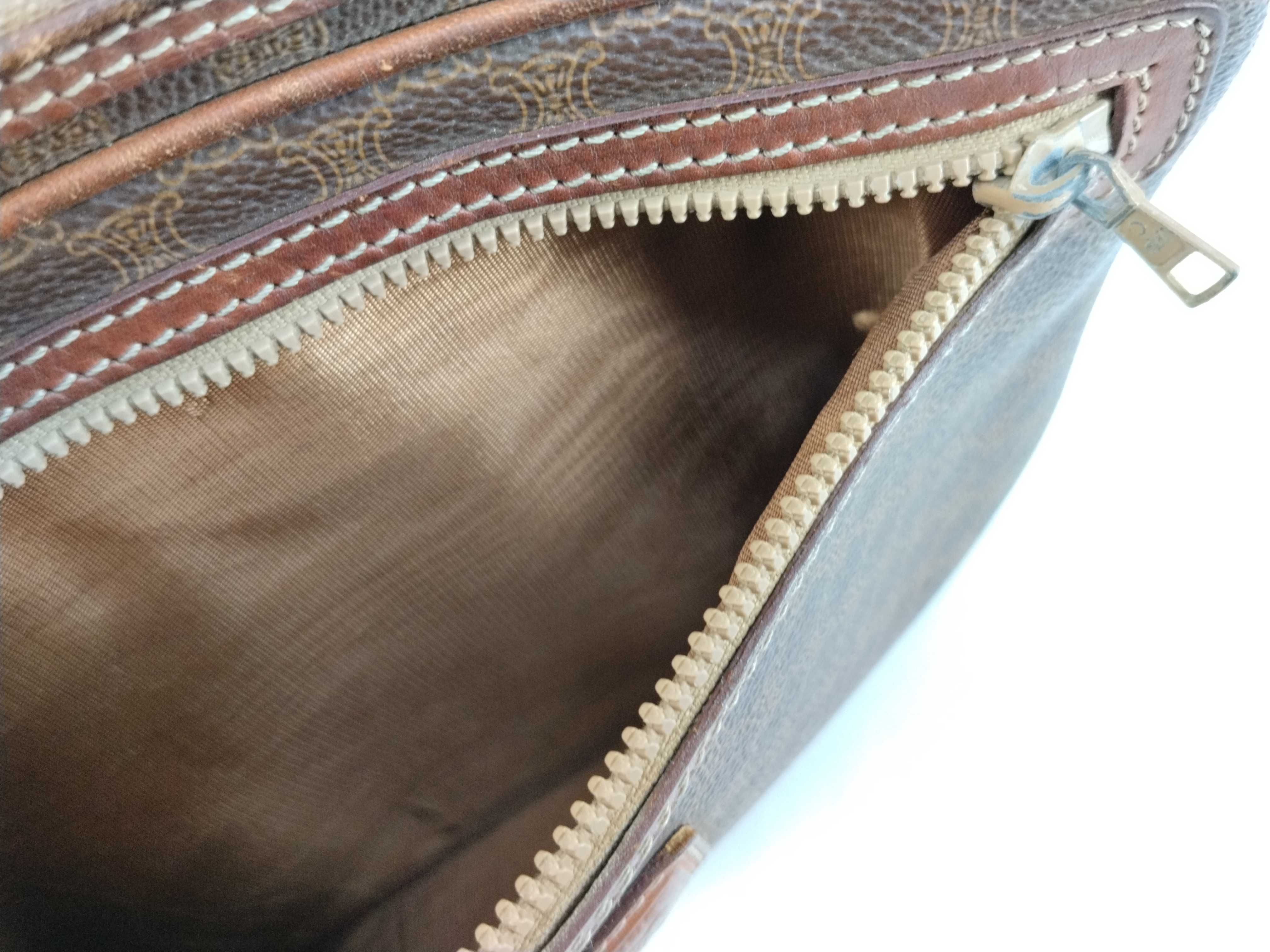 Clutch Bag, Macadam Pattern, Brown Clutch Bag — view 13