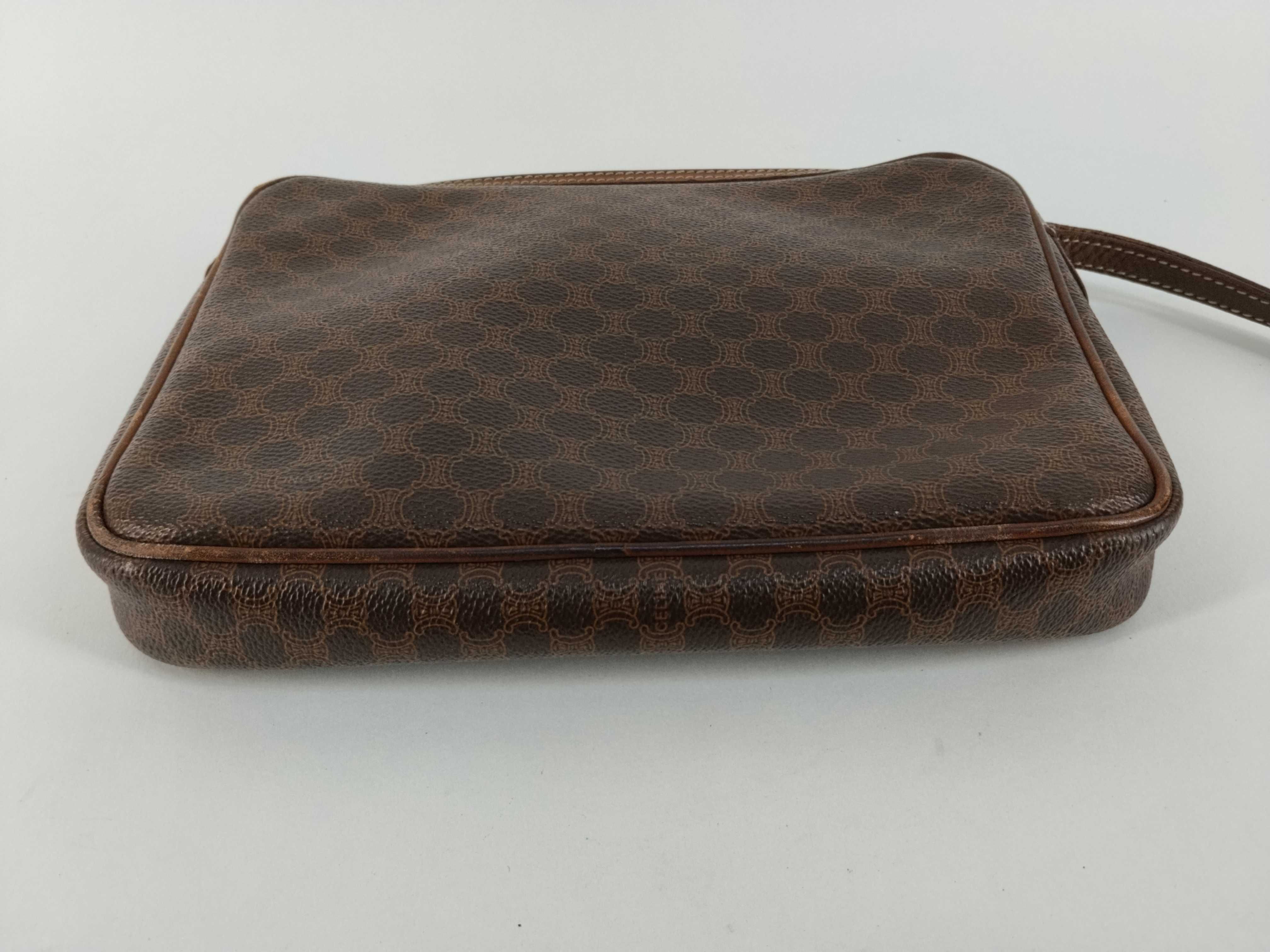 Clutch Bag, Macadam Pattern, Brown Clutch Bag — view 6