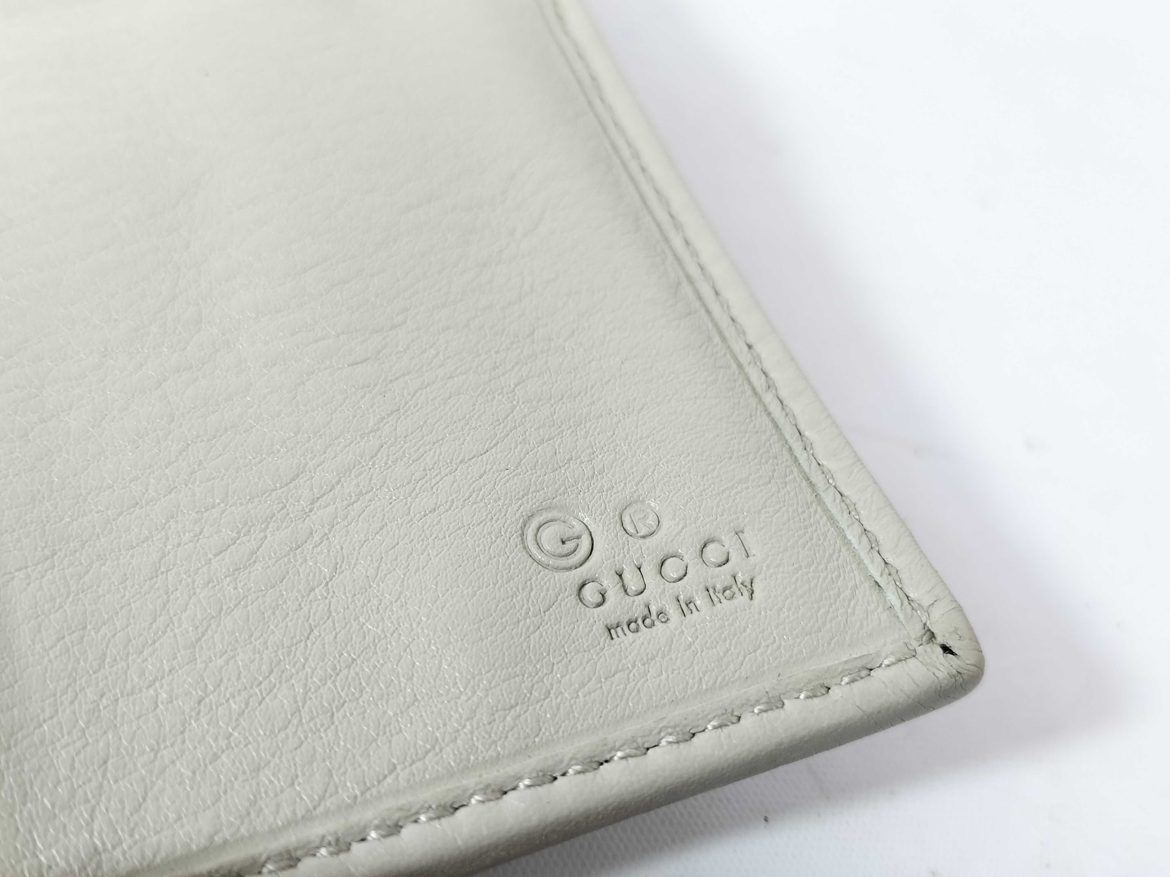 White Leather Flap Long Wallet — view 9