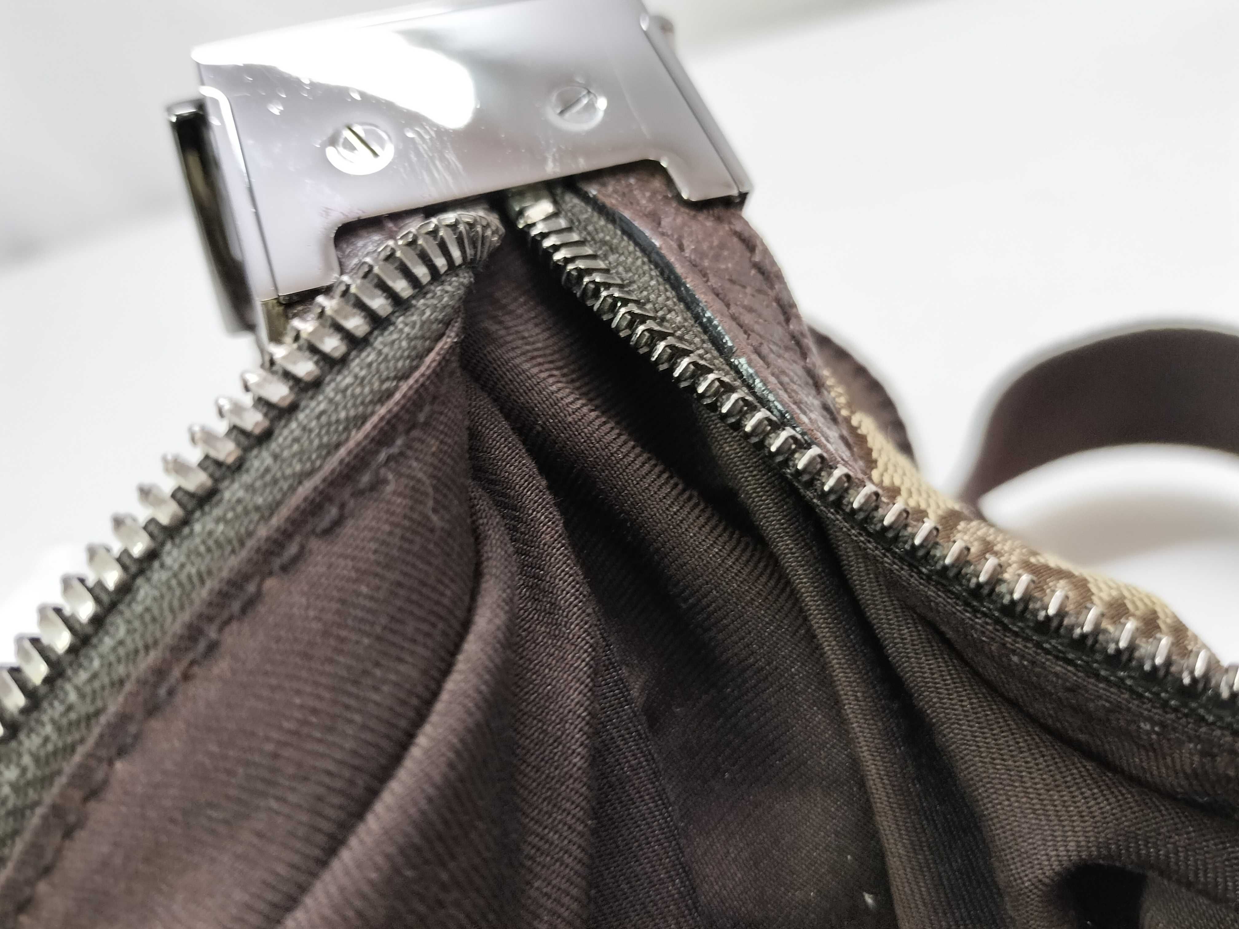 GG Canvas 122790 GG Canvas Shoulder Bag, Crescent Shape, Brown Shoulder Bag — view 13