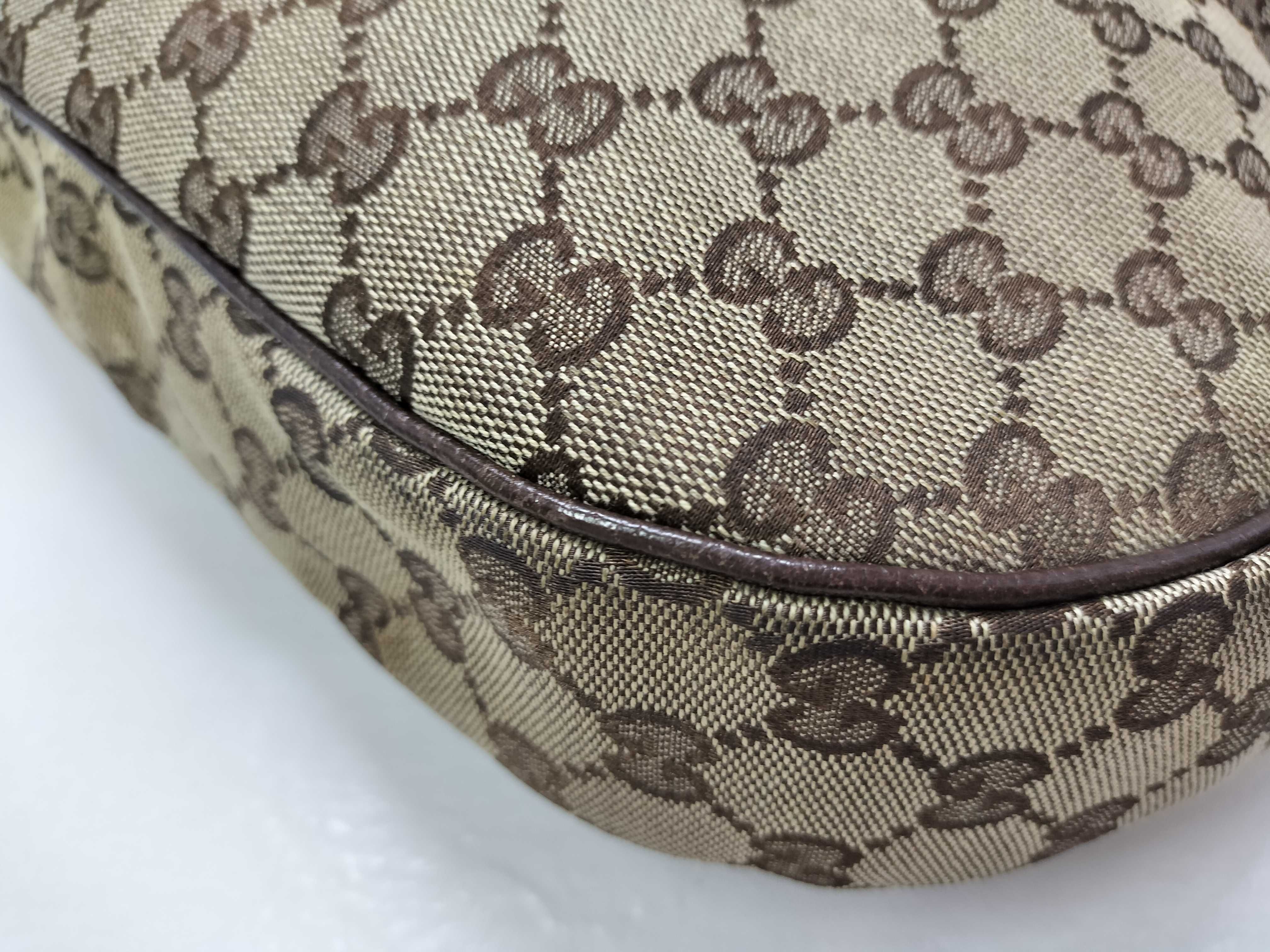 GG Canvas 122790 GG Canvas Shoulder Bag, Crescent Shape, Brown Shoulder Bag — view 7