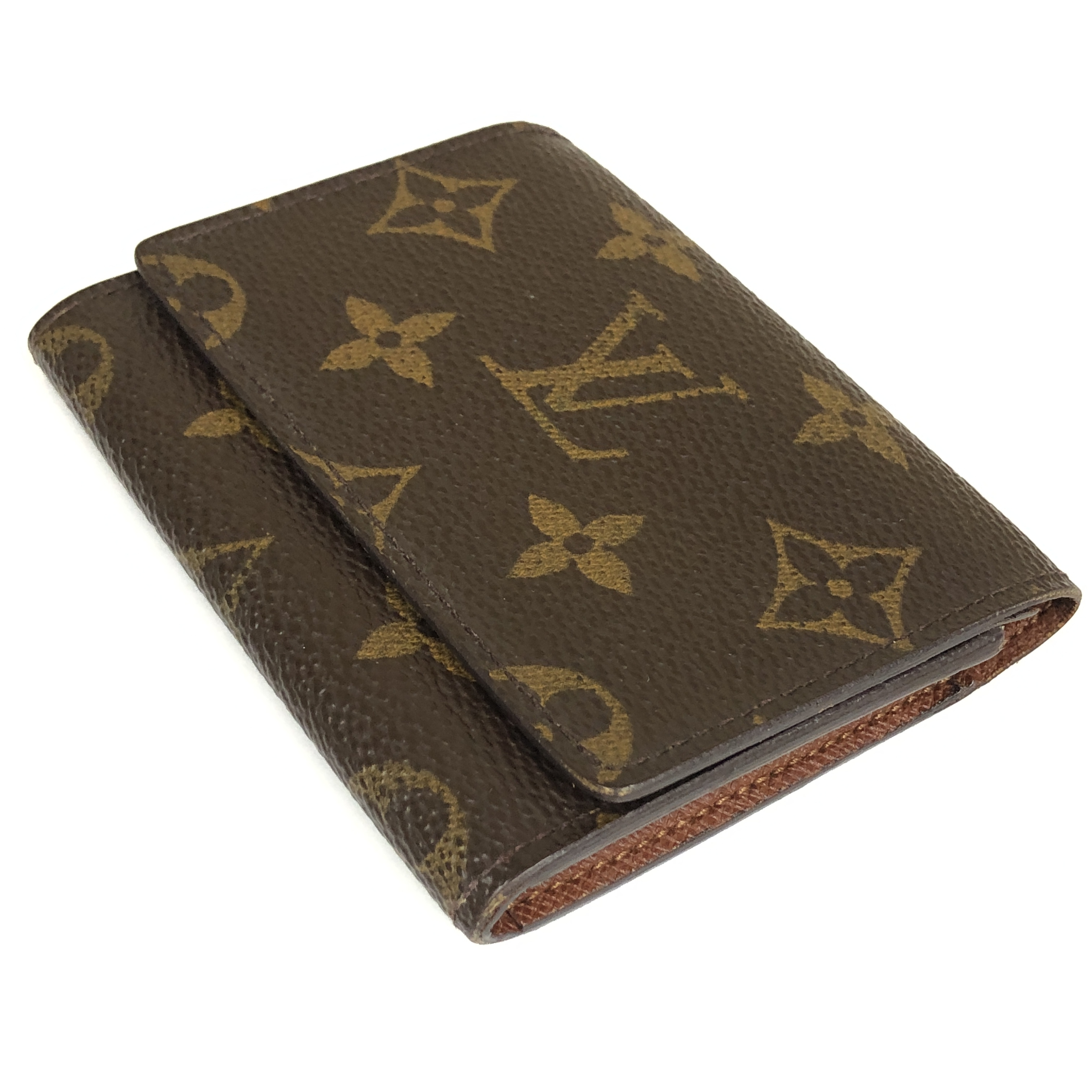 No stickiness. Louis Vuitton Monogram Enveloppe Carte de Visite M62920 Card Case CA0041 Business Card Holder Pass Case Made in Spain Card Case — view 3