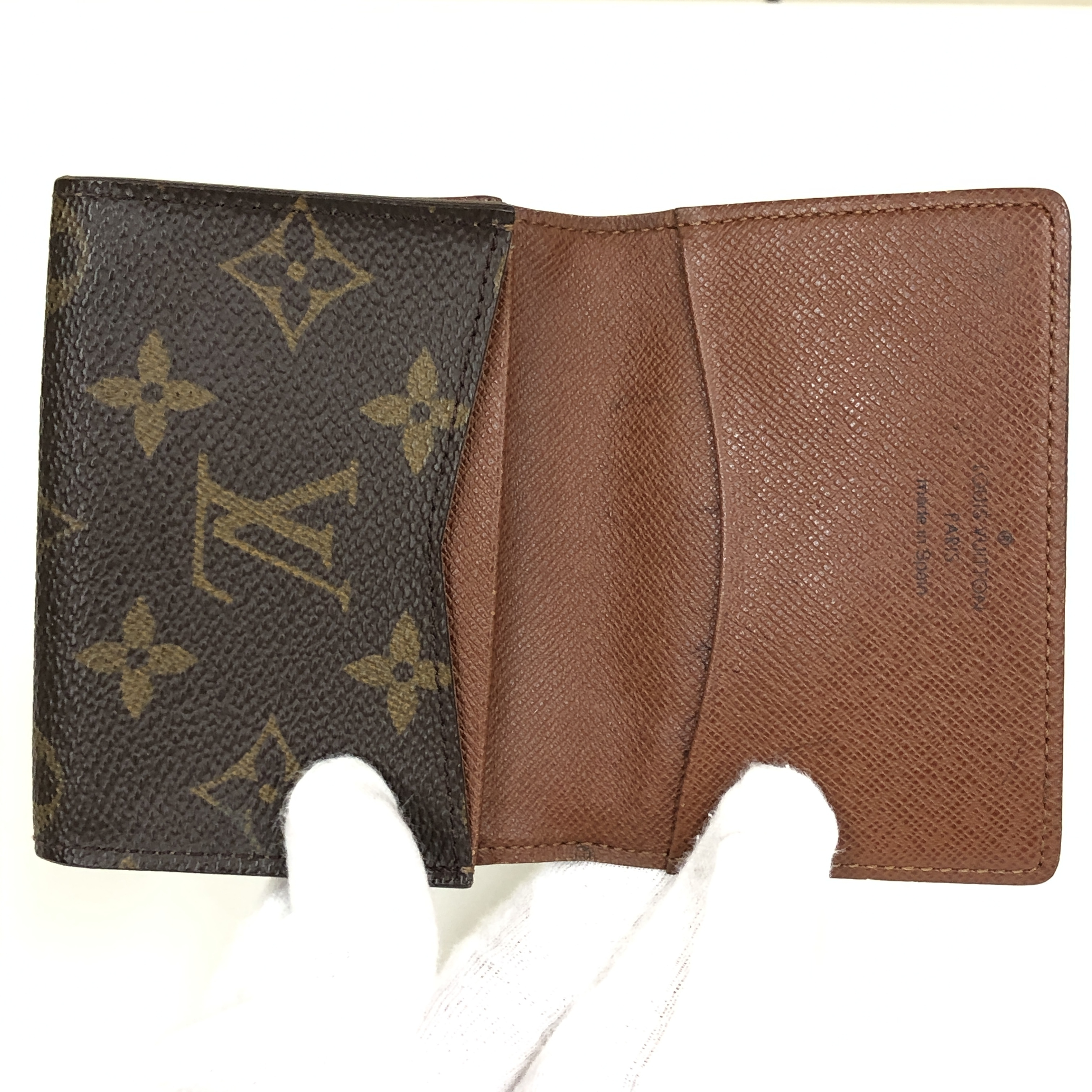 No stickiness. Louis Vuitton Monogram Enveloppe Carte de Visite M62920 Card Case CA0041 Business Card Holder Pass Case Made in Spain Card Case — view 10