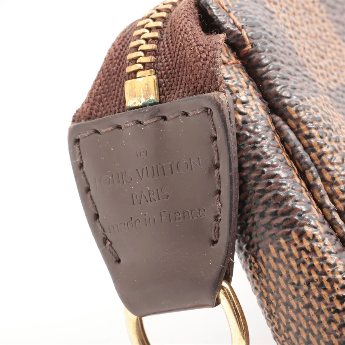 Damier Mini Pochette Accessoires T&B N58011 FL1058 Brown x Red Pouch — view 4