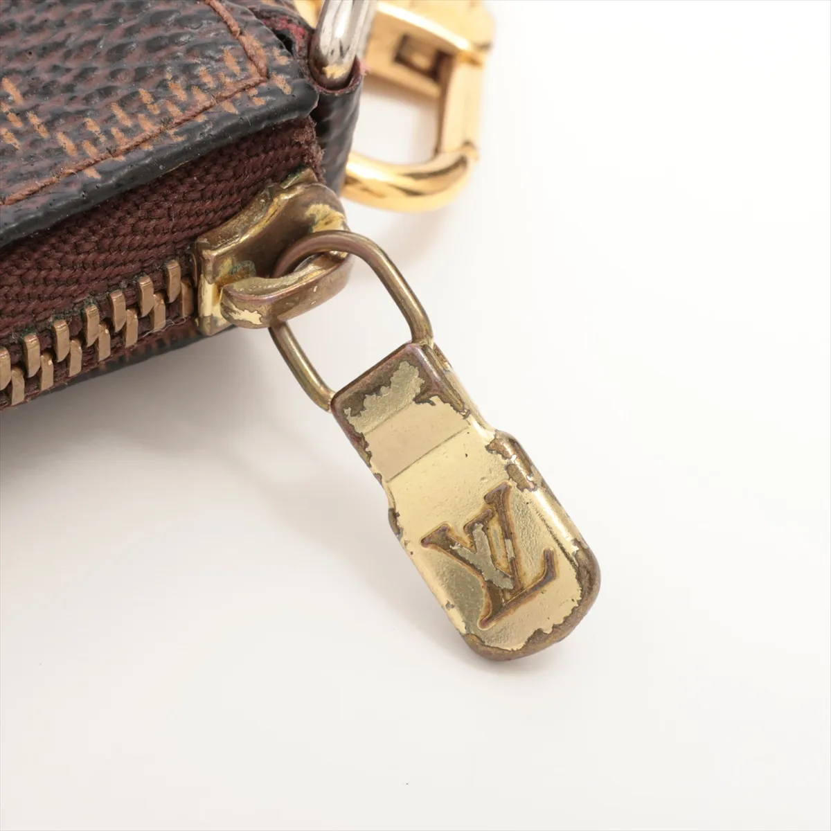 Damier Mini Pochette Accessoires T&B N58011 FL1058 Brown x Red Pouch — view 6