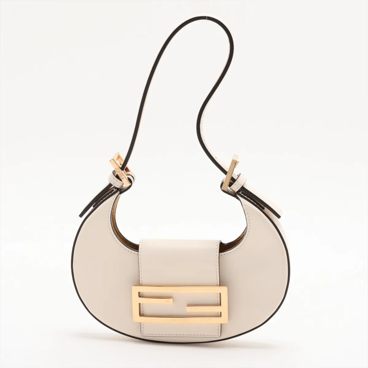 Cookie Mini 8BS065 Leather Shoulder Bag, White