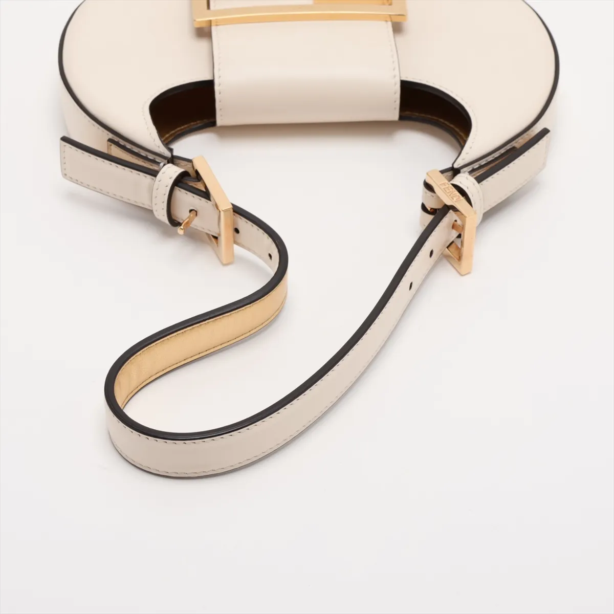Cookie Mini 8BS065 Leather Shoulder Bag, White — view 5