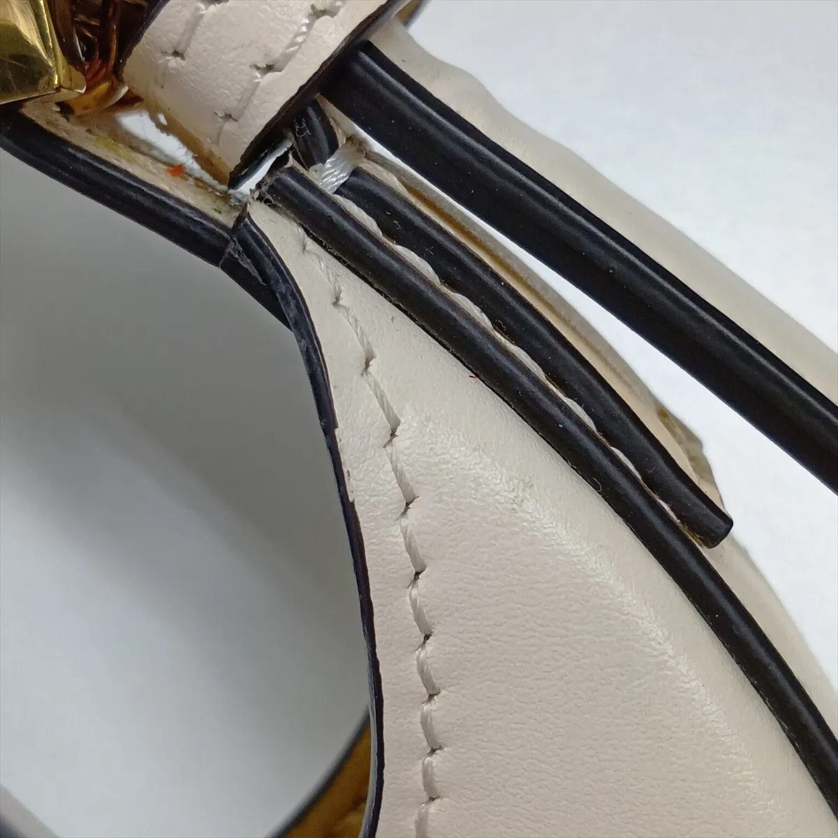 Cookie Mini 8BS065 Leather Shoulder Bag, White — view 10