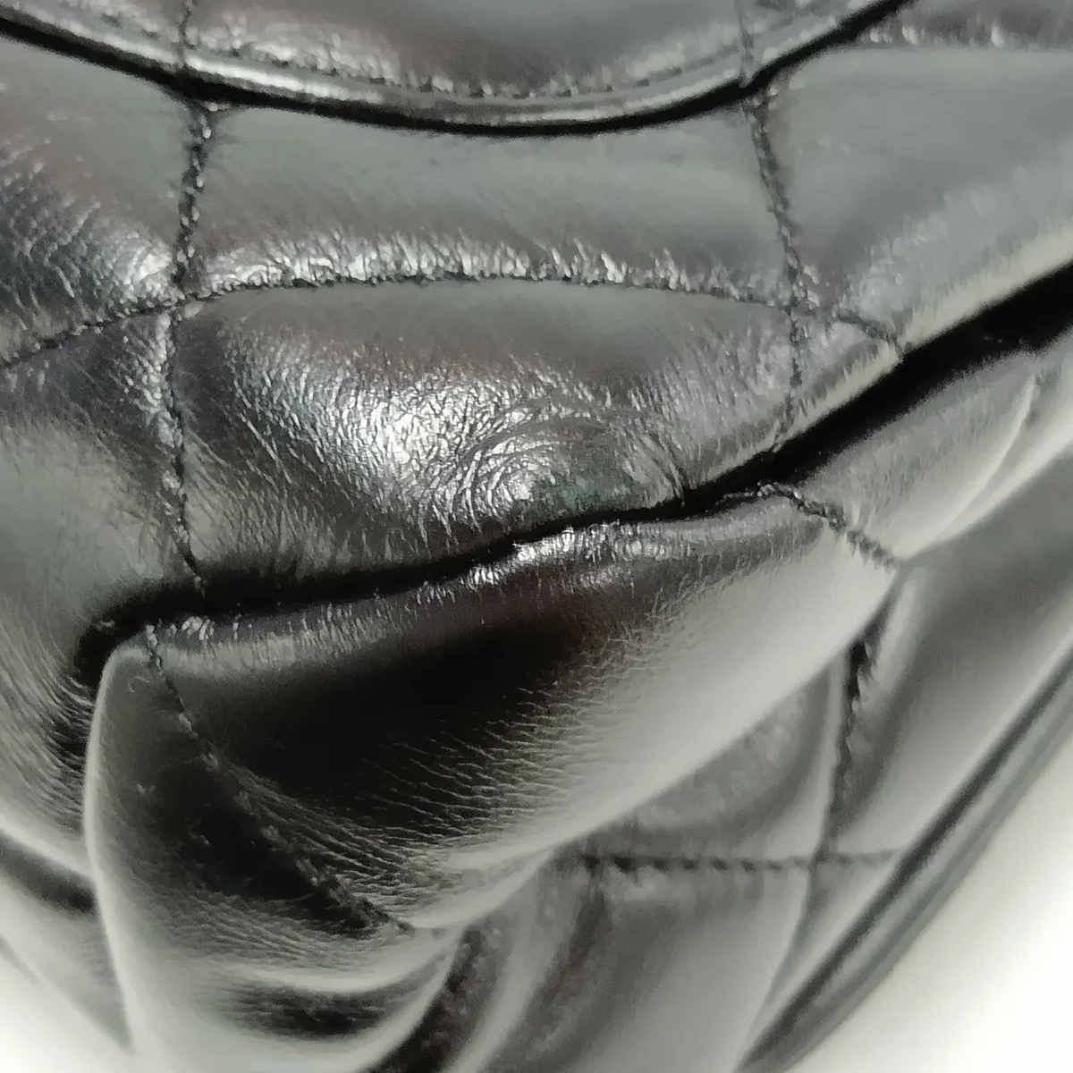 Matelassé Lambskin 2-Way Handbag, Black with Gold Hardware, K296N4A6, Random Plate — view 14