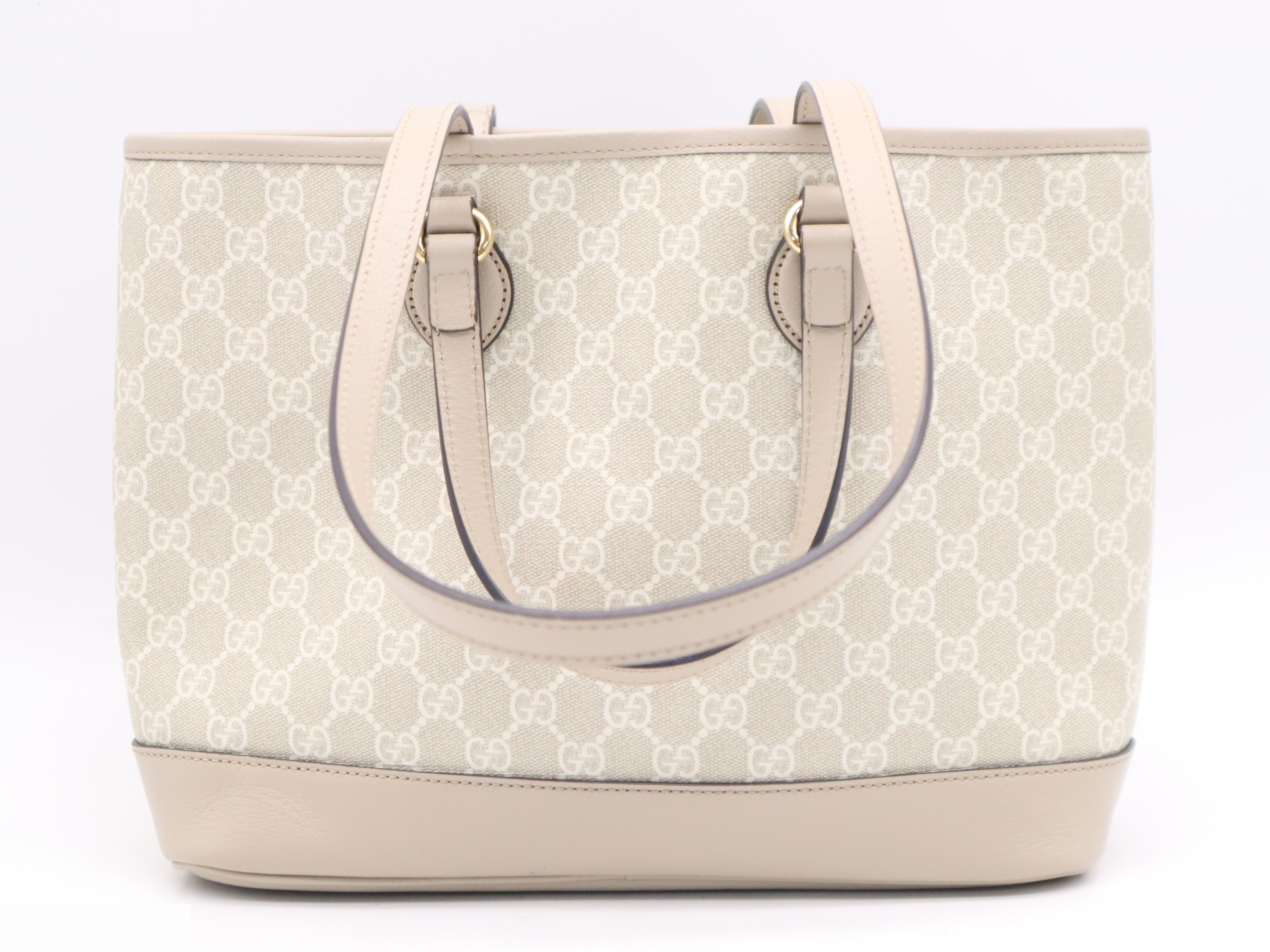 Ophidia Tote Bag, Beige/Pink — view 2