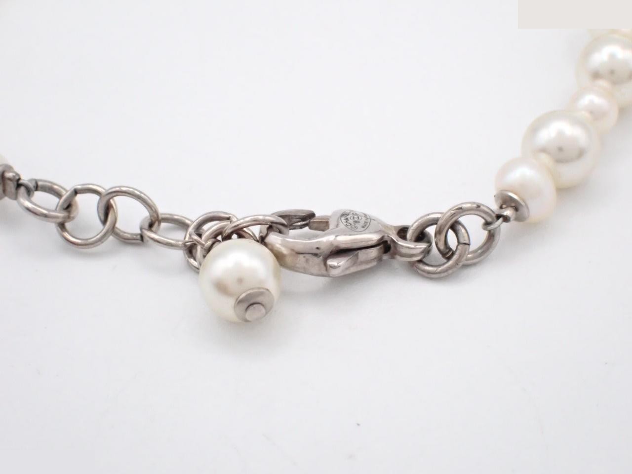 Pearl and rhinestone bracelet, wrist circumference approximately 17.5 cm — view 3