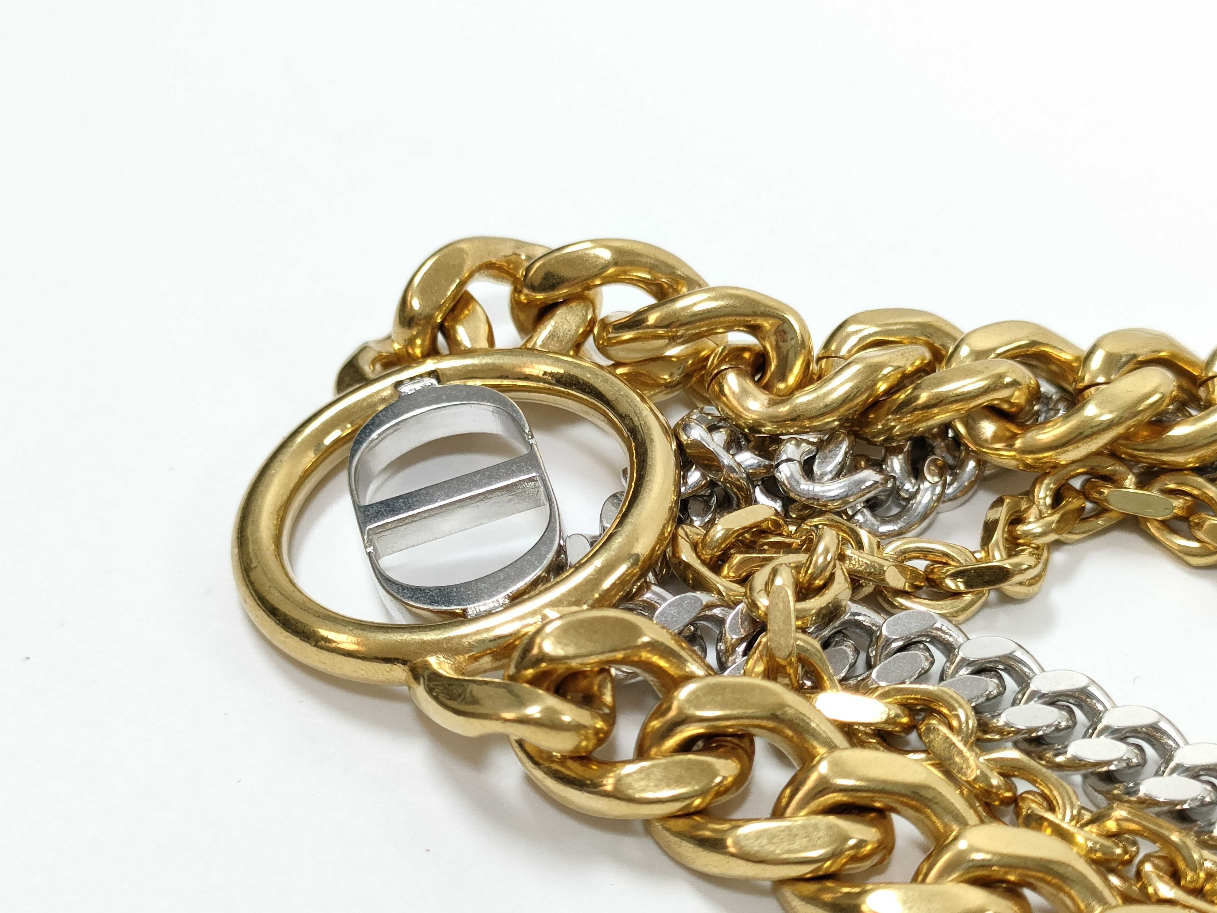 CD Triple Chain Necklace — view 5