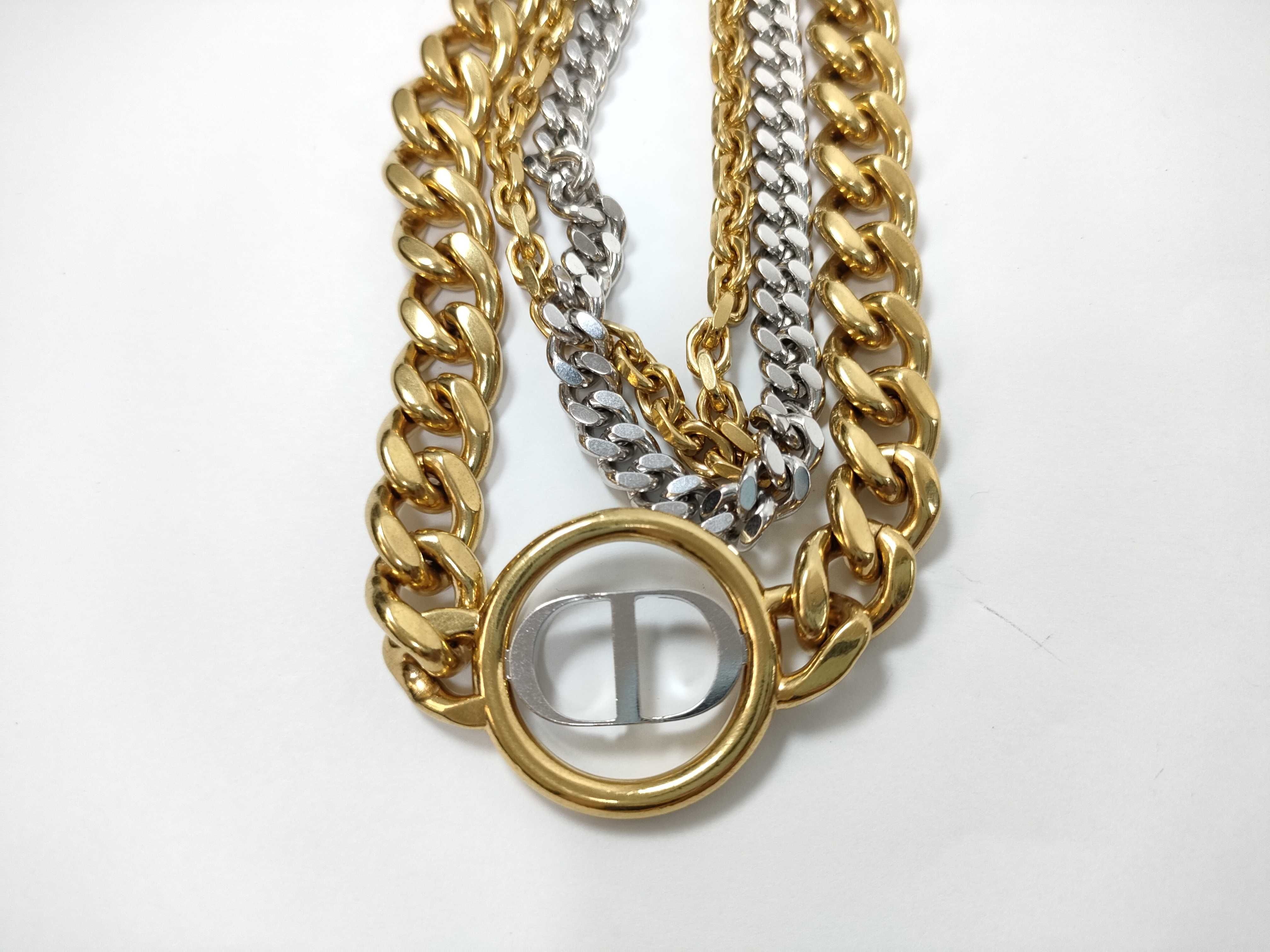CD Triple Chain Necklace — view 6