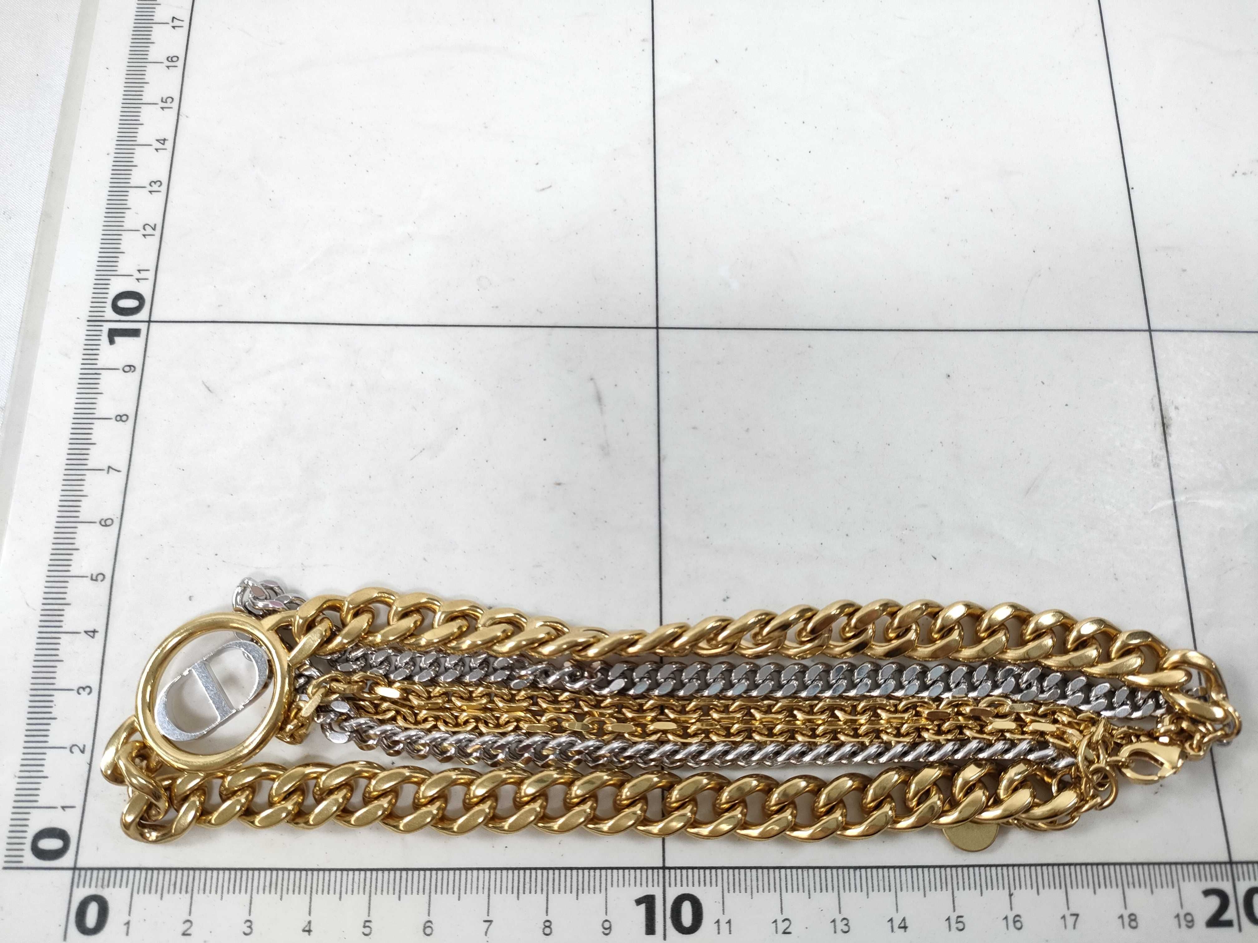CD Triple Chain Necklace — view 7