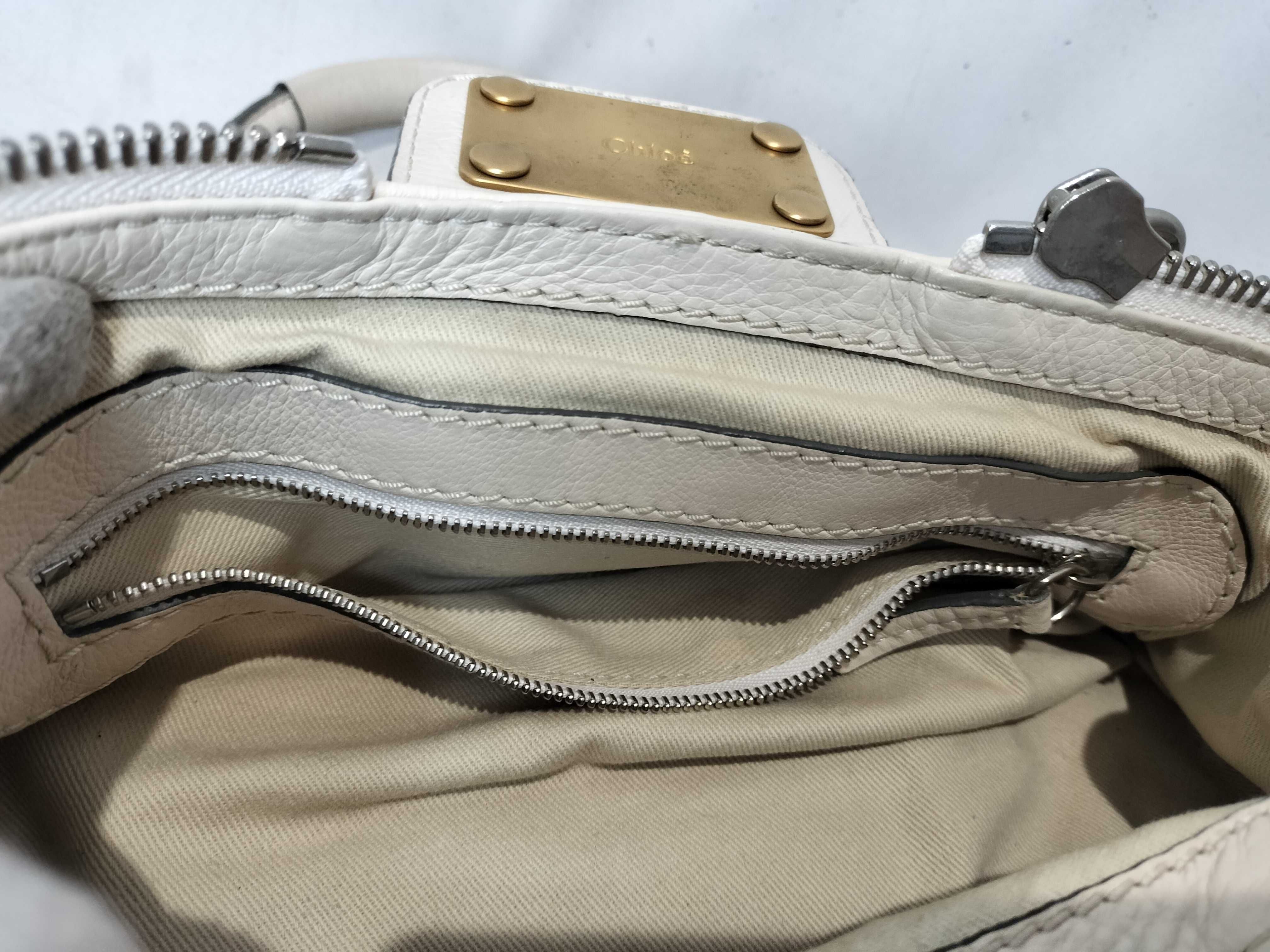 Paddington Leather Handbag, Beige — view 9