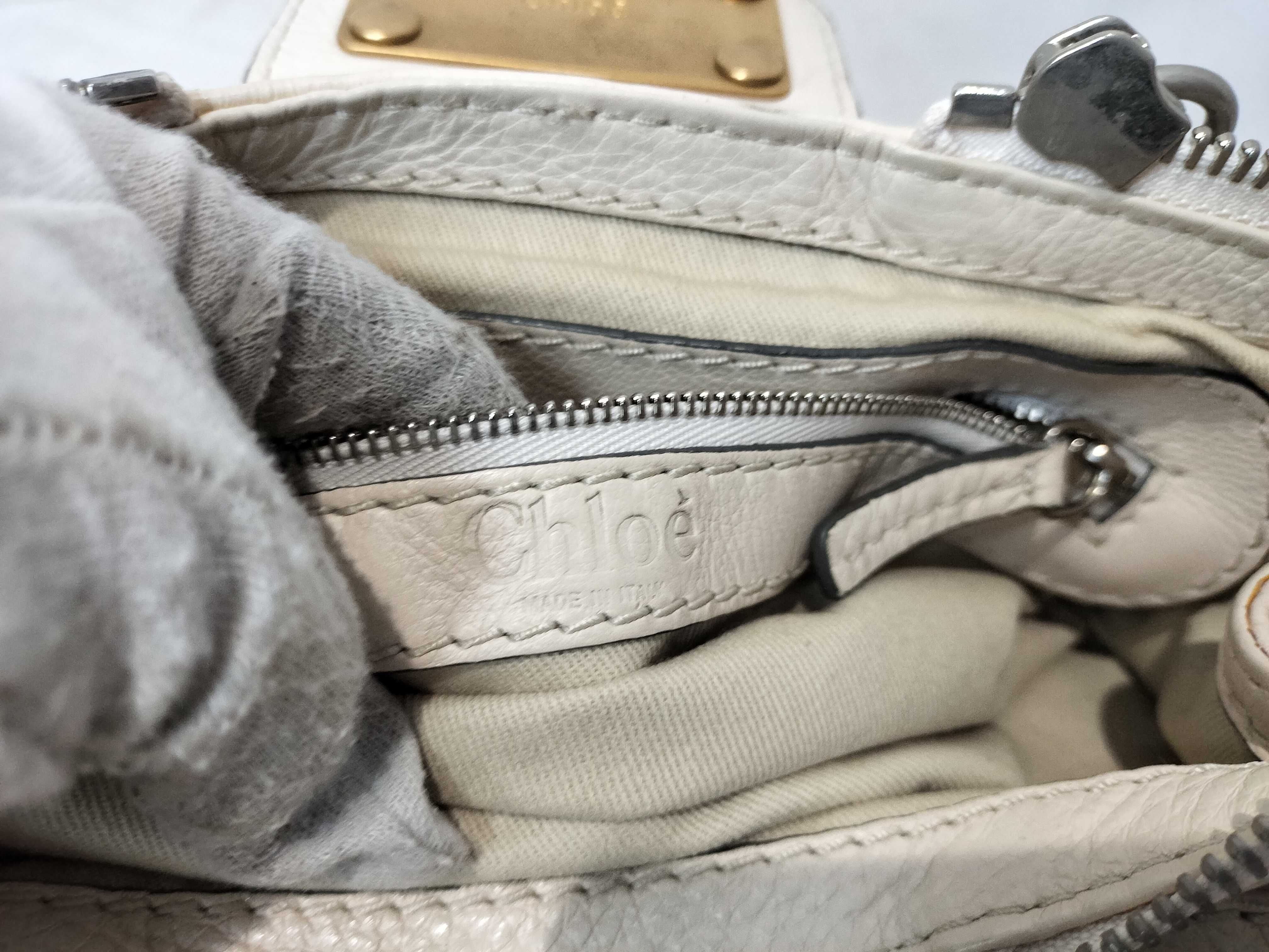 Paddington Leather Handbag, Beige — view 10
