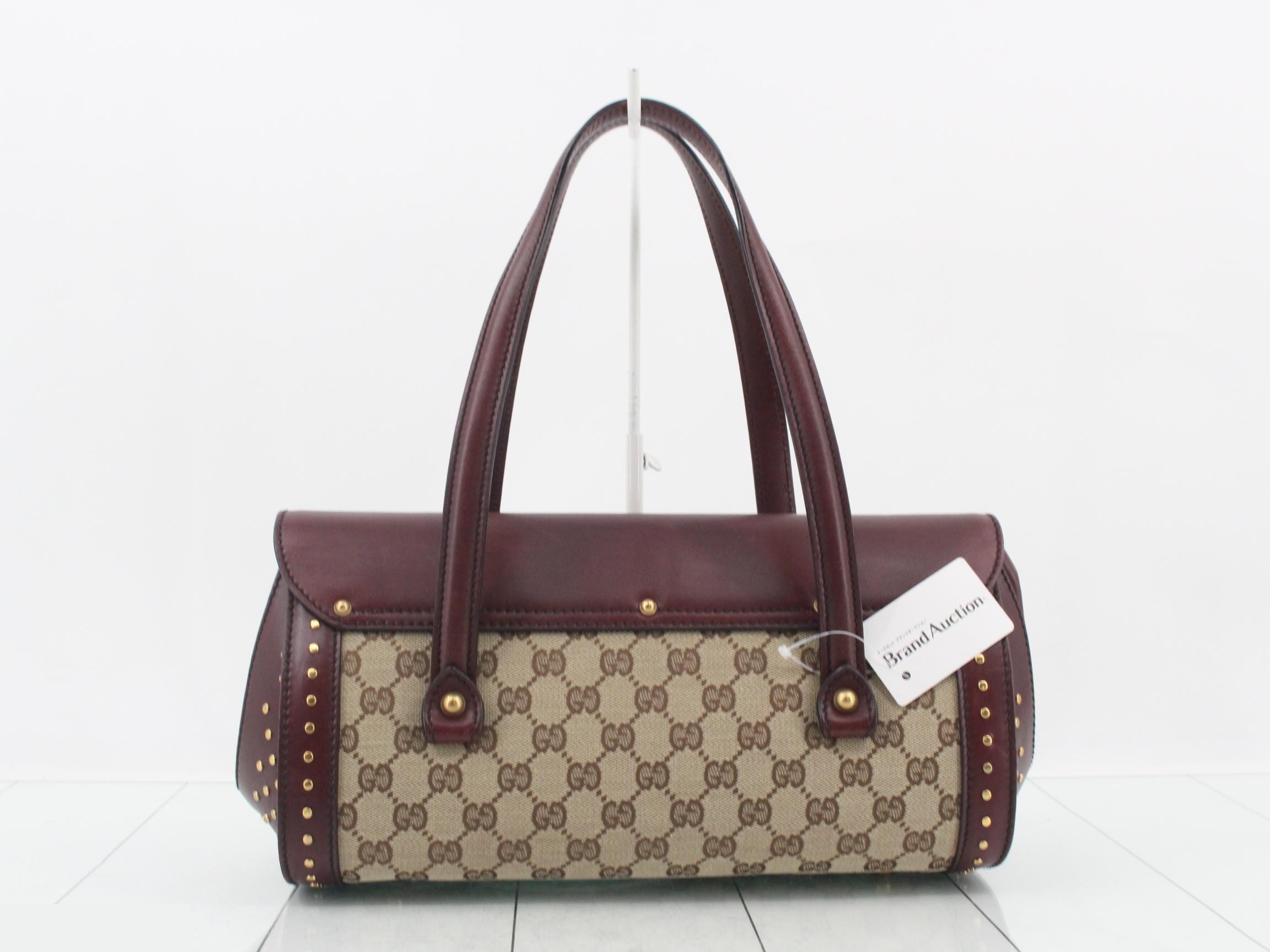 Bamboo studded handbag — view 2
