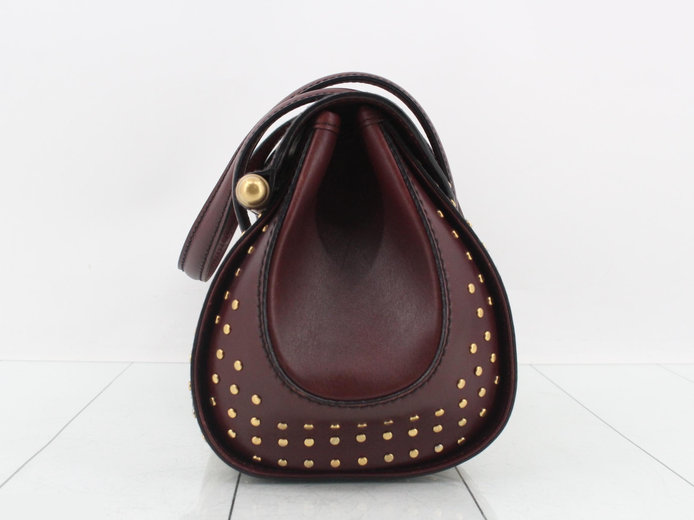 Bamboo studded handbag — view 3